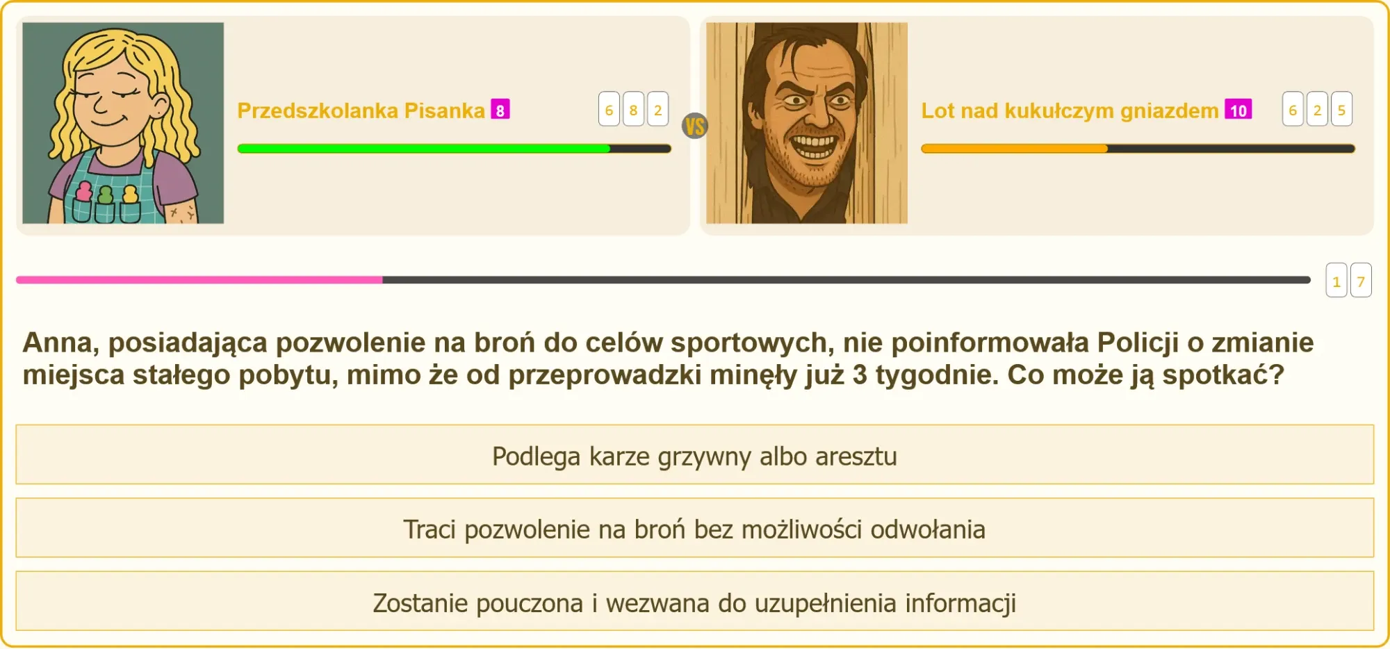 Pojedynek na egzaminie na patent strzelecki – pytanie o zmianę adresu