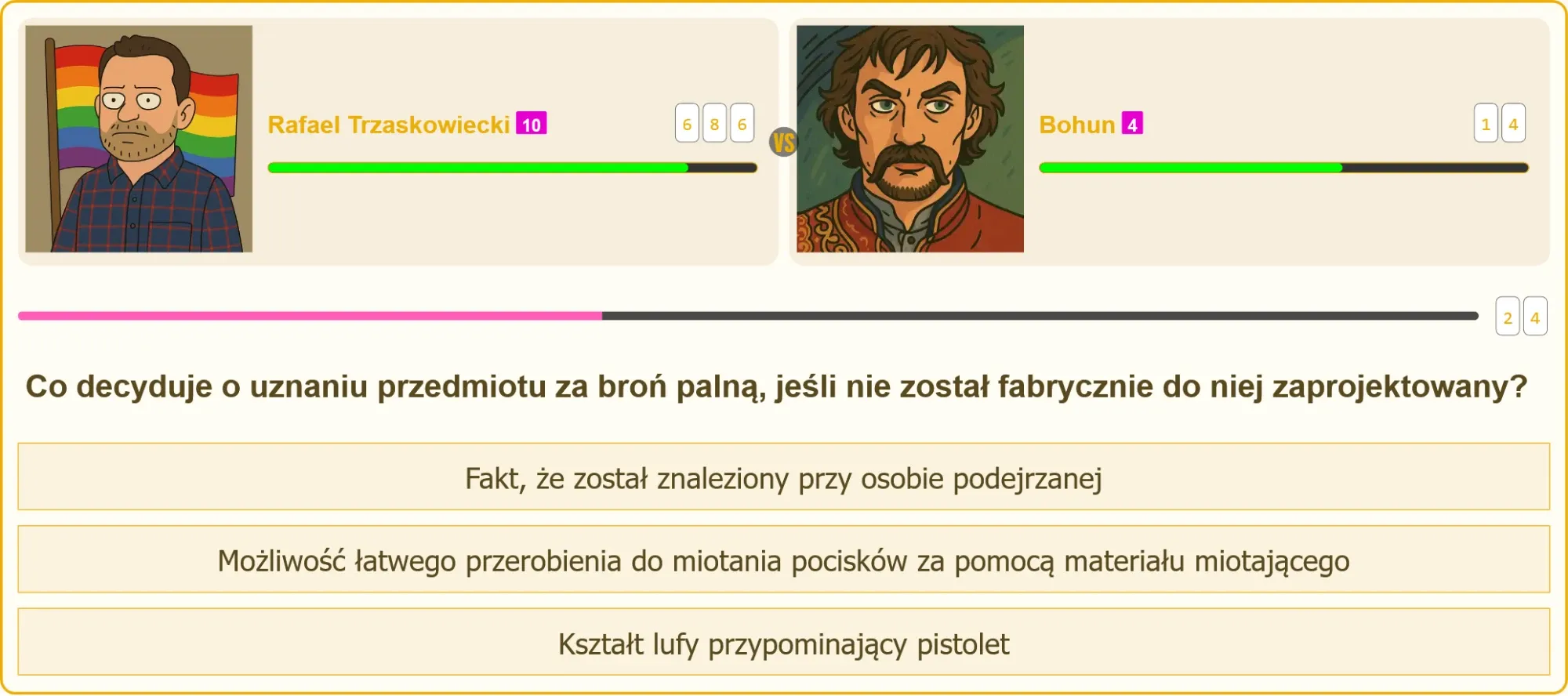 Przedmiot uznany za broń palną - ilustracja