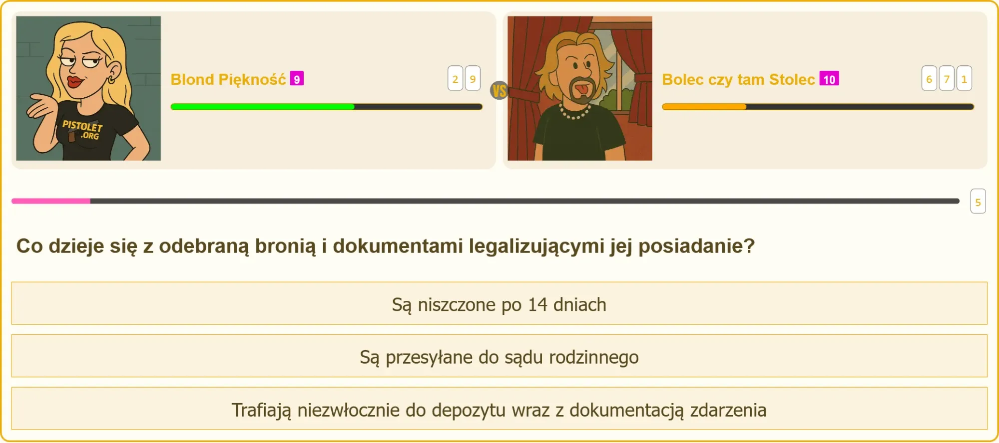 Pojedynek wiedzy na patent strzelecki - co dzieje się z odebraną bronią