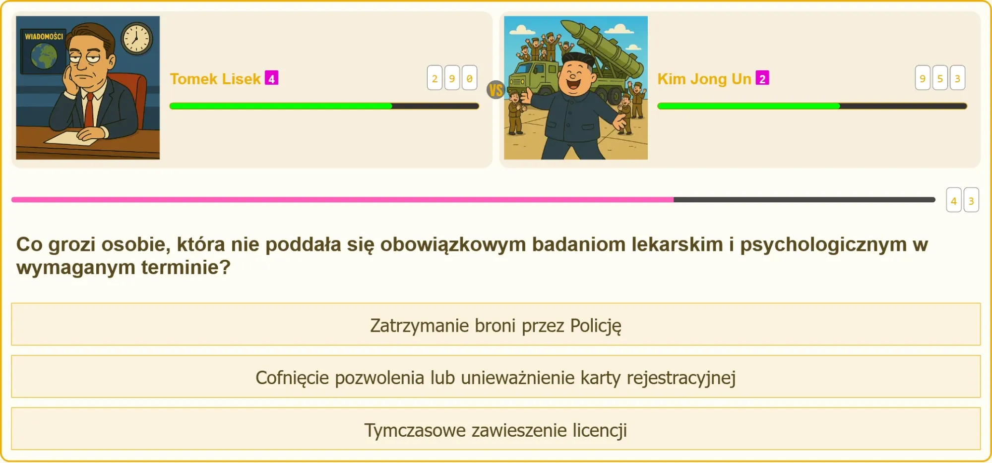 Policja zatrzymująca broń z powodu braku badań