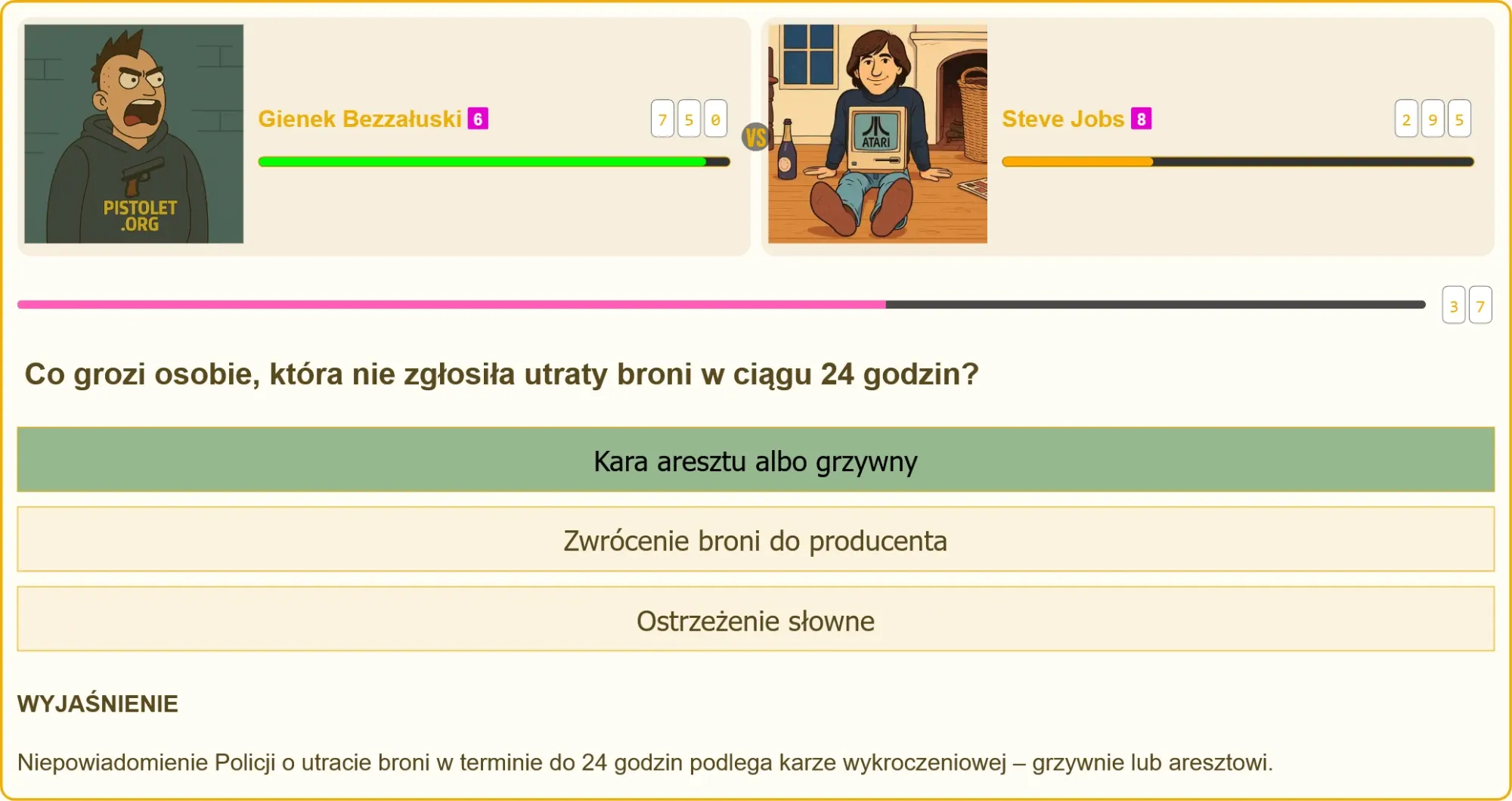 egzamin na patent strzelecki - test wyboru