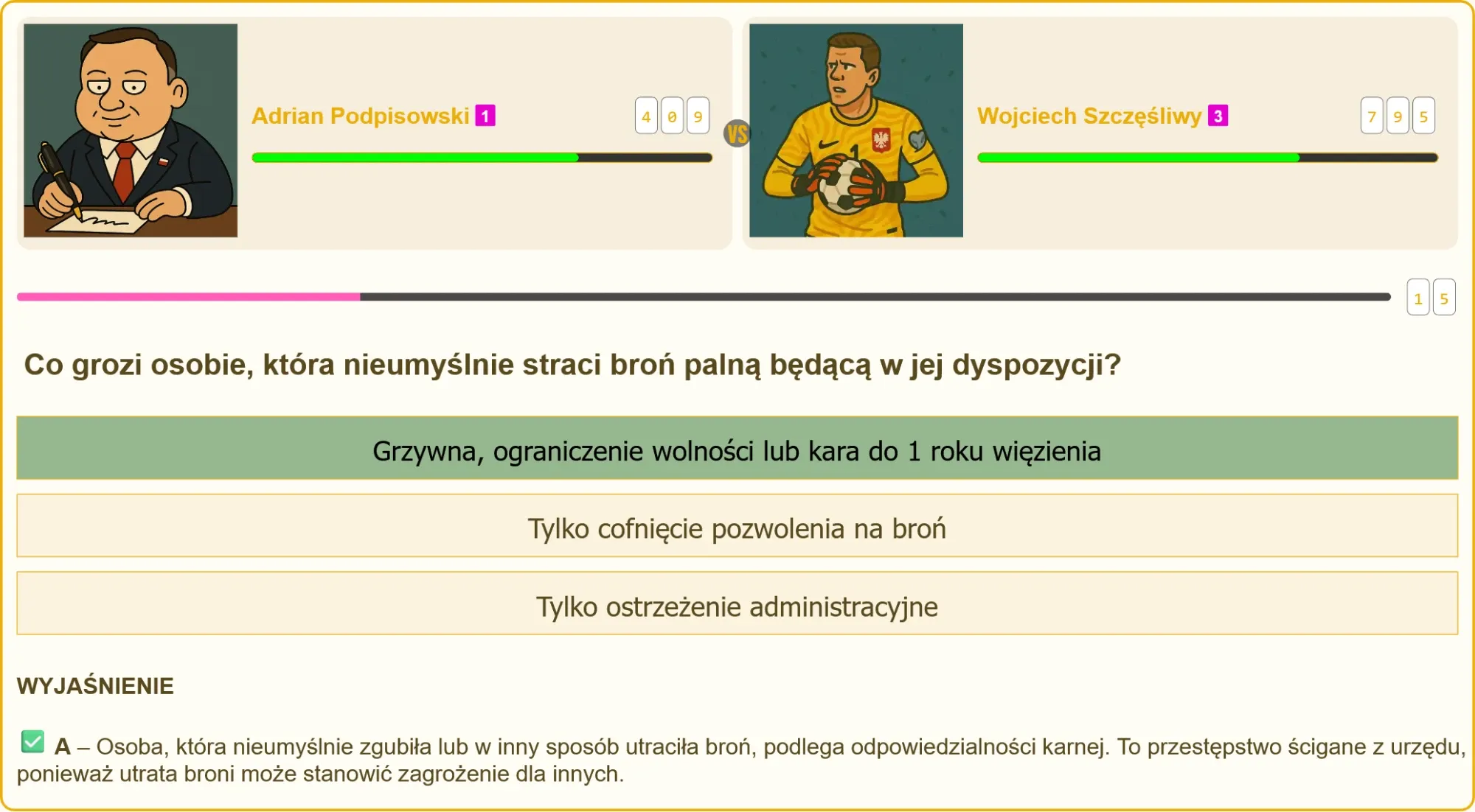 Egzamin na patent strzelecki - test pisemny