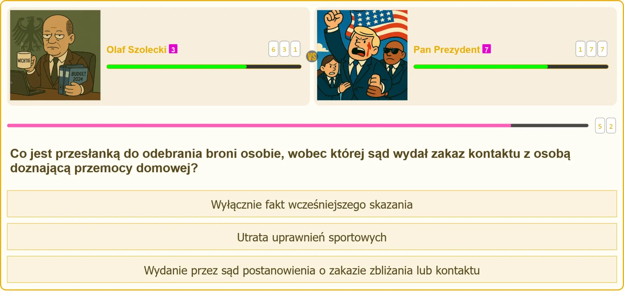Pytanie testowe na patent strzelecki o odebraniu broni