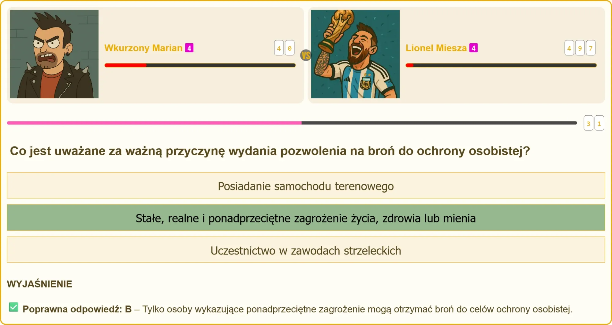 Test na patent strzelecki – ważna przyczyna wydania pozwolenia