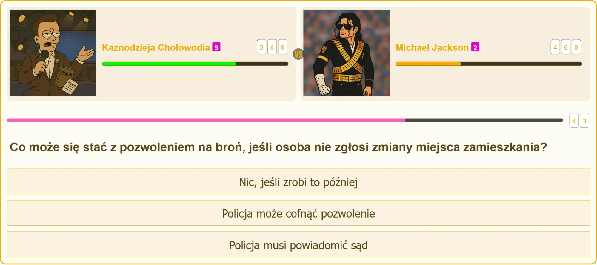 Policjant sprawdzający dokumenty pozwolenia na broń