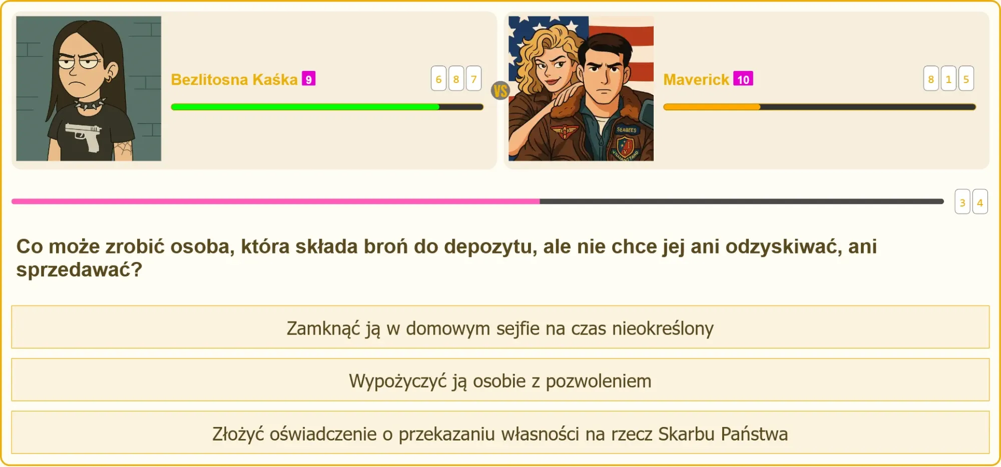 Pojedynek na egzaminie na patent strzelecki