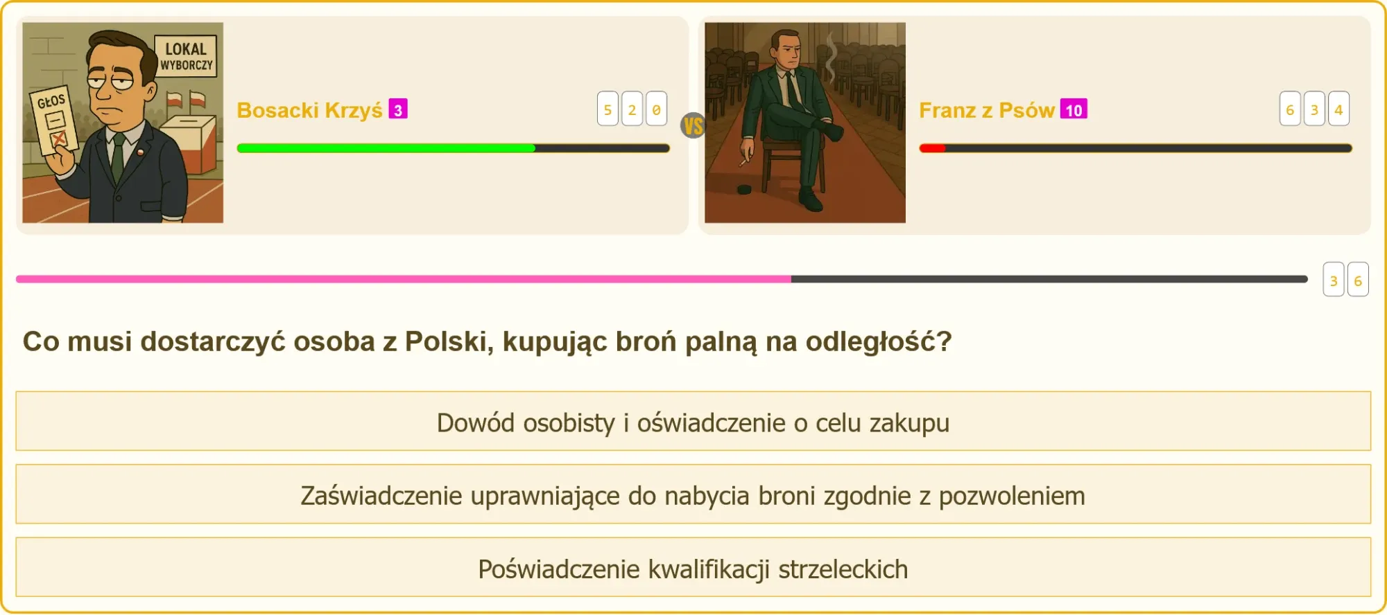 Pojedynek na patent strzelecki - Bosacki Krzyś vs Franz z Psów