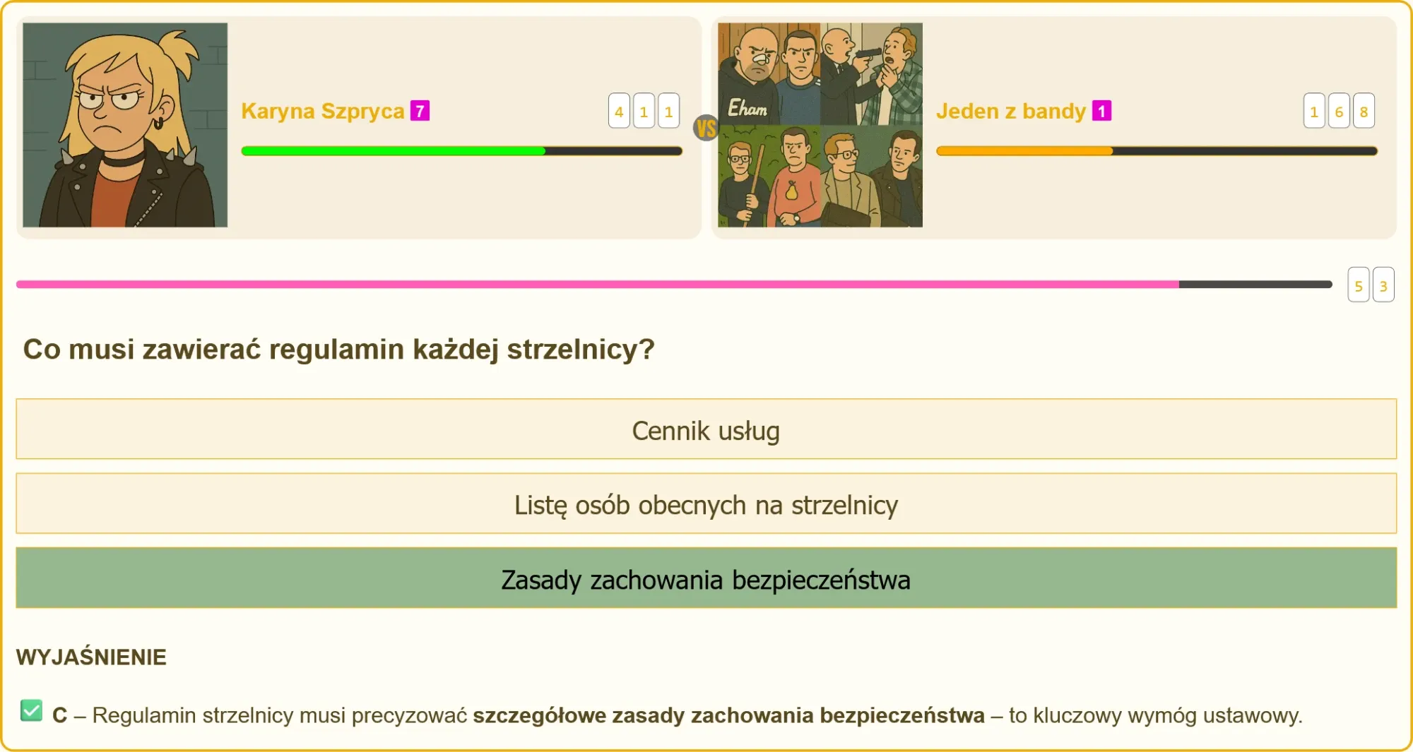 Kobieta rozwiązująca test na patent strzelecki na tablecie