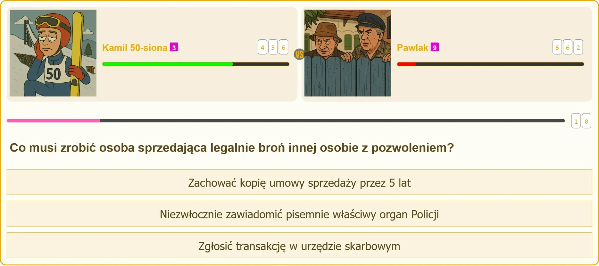 Mężczyzna wypełniający formularz zgłoszenia sprzedaży broni