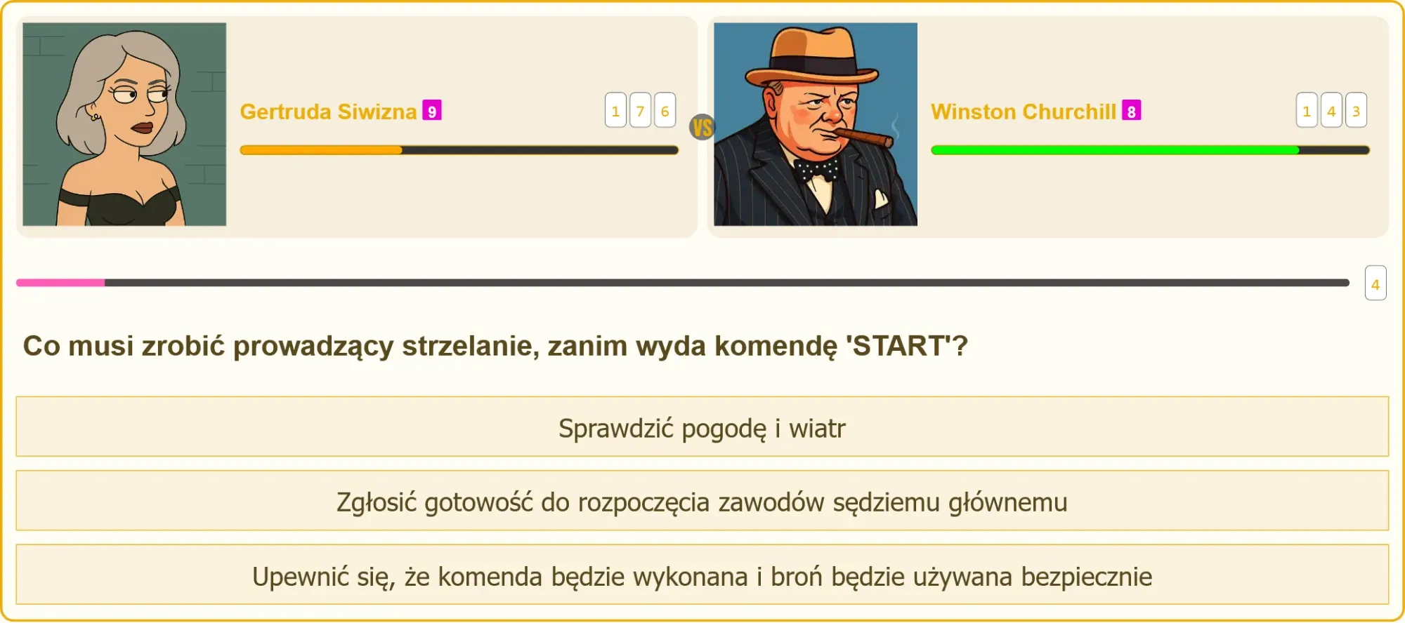 Prowadzący strzelanie wydający komendę na strzelnicy