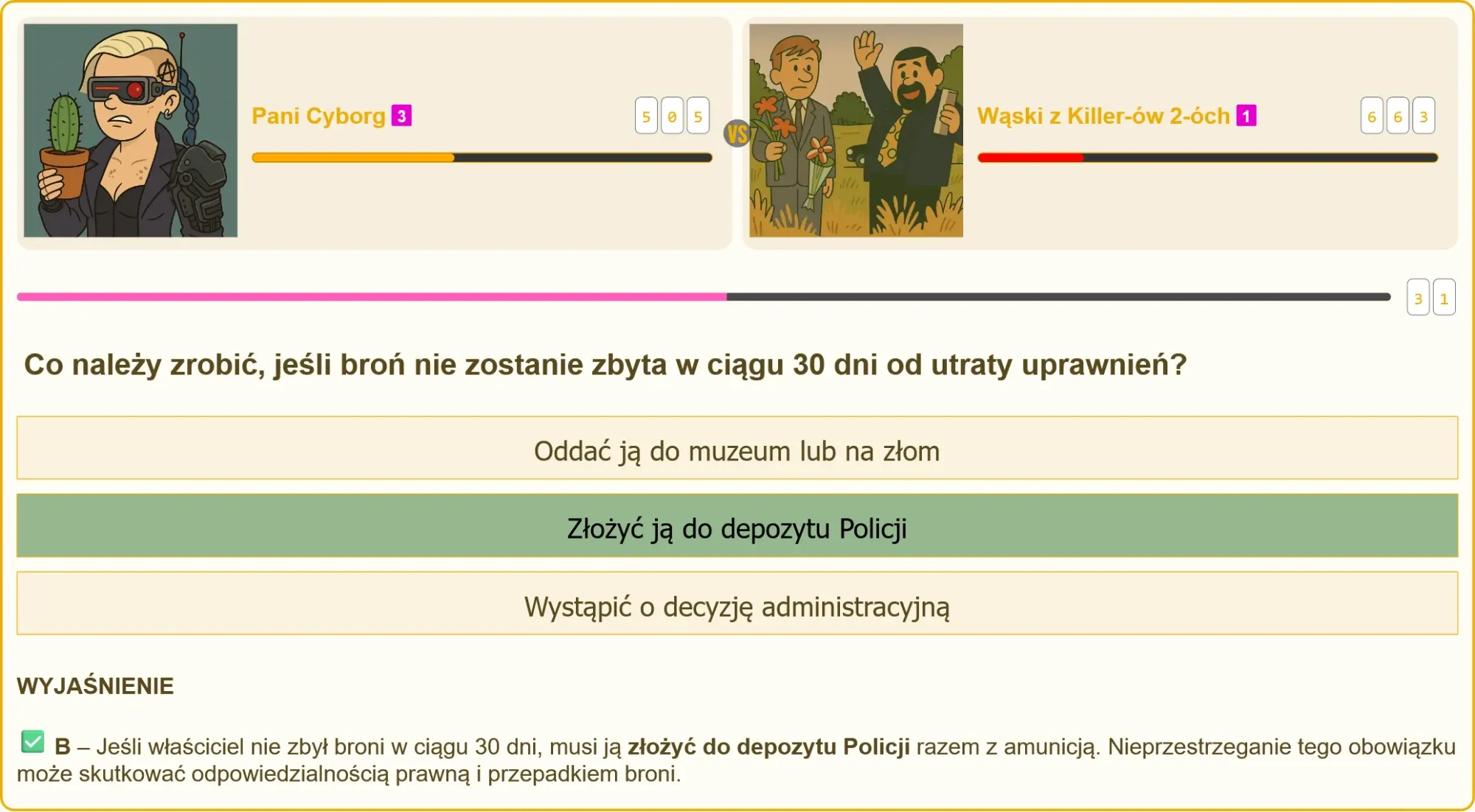 Pojedynek na patent strzelecki - Pani Cyborg vs Wąski z Killer-ów 2-óch