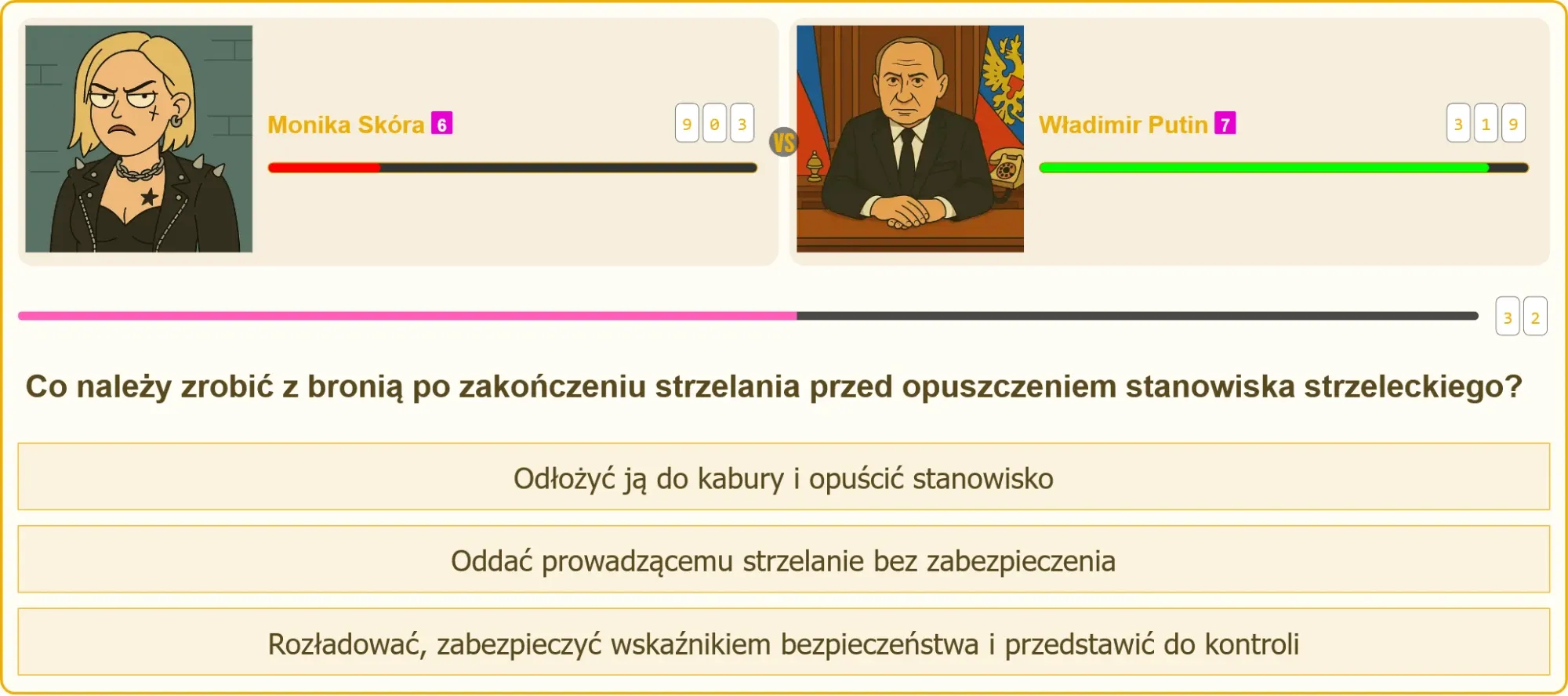 Broń po zakończeniu strzelania - zabezpieczenie