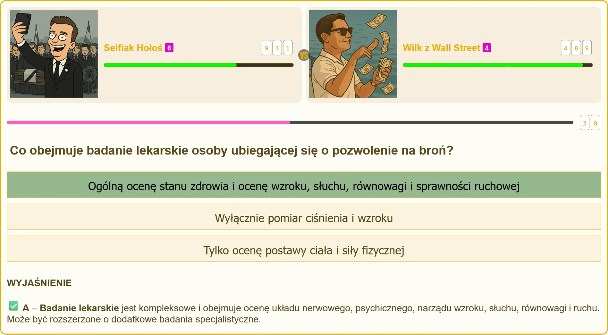 Formularz badania lekarskiego na pozwolenie na broń