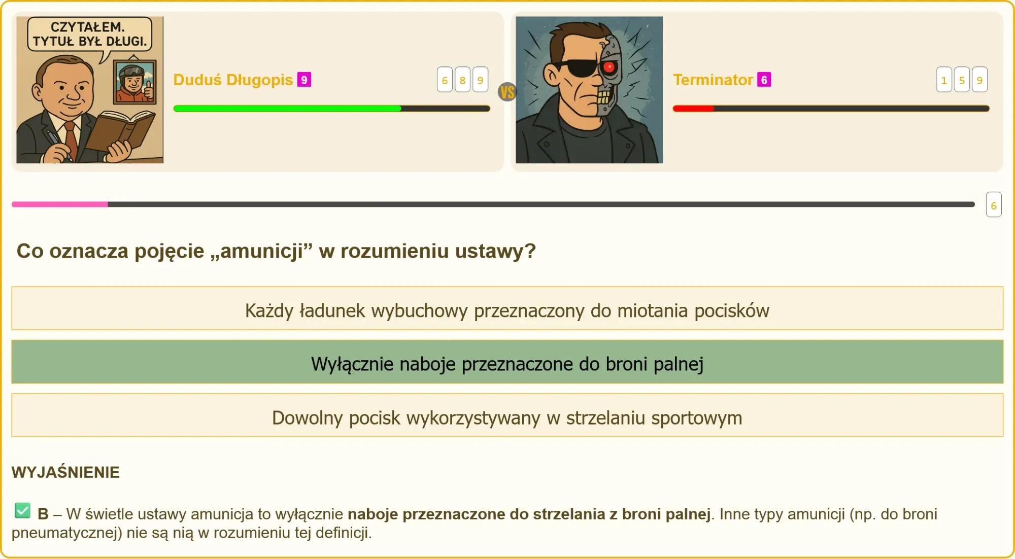 Definicja amunicji z podkreśleniem fragmentu ustawy o broni i amunicji