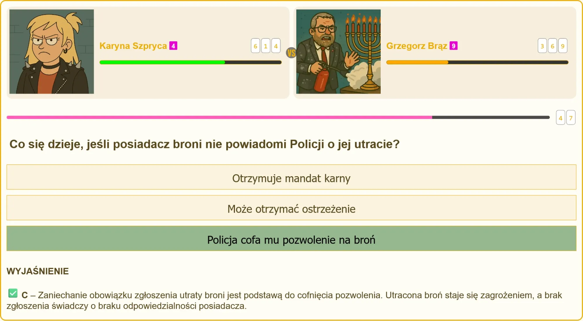 Konsekwencje niezgłoszenia utraty broni - infografika