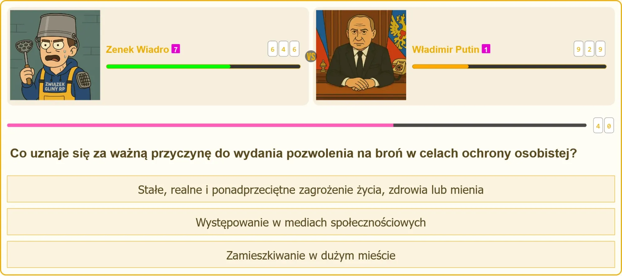 Pojedynek wiedzy na egzaminie na patent strzelecki