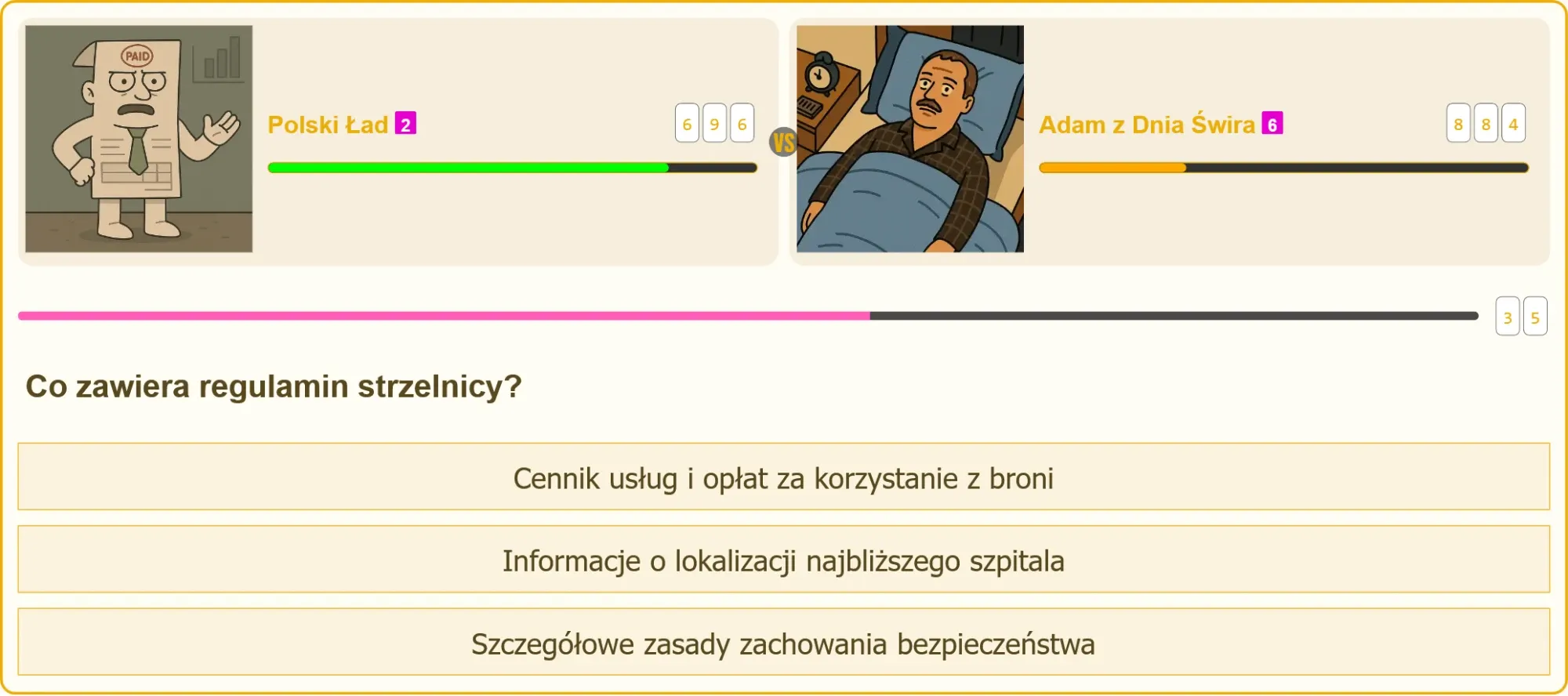 Mężczyzna czytający regulamin strzelnicy przed egzaminem na patent strzelecki