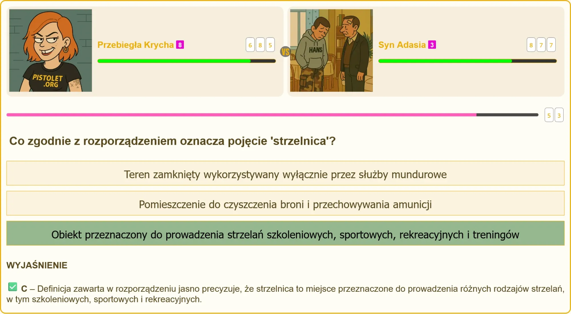 Przykładowa strzelnica sportowa