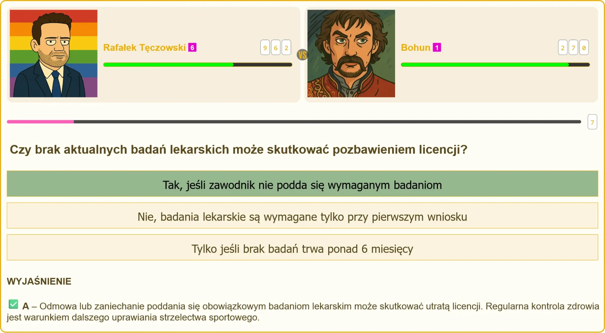 Strzelec sportowy podczas zawodów