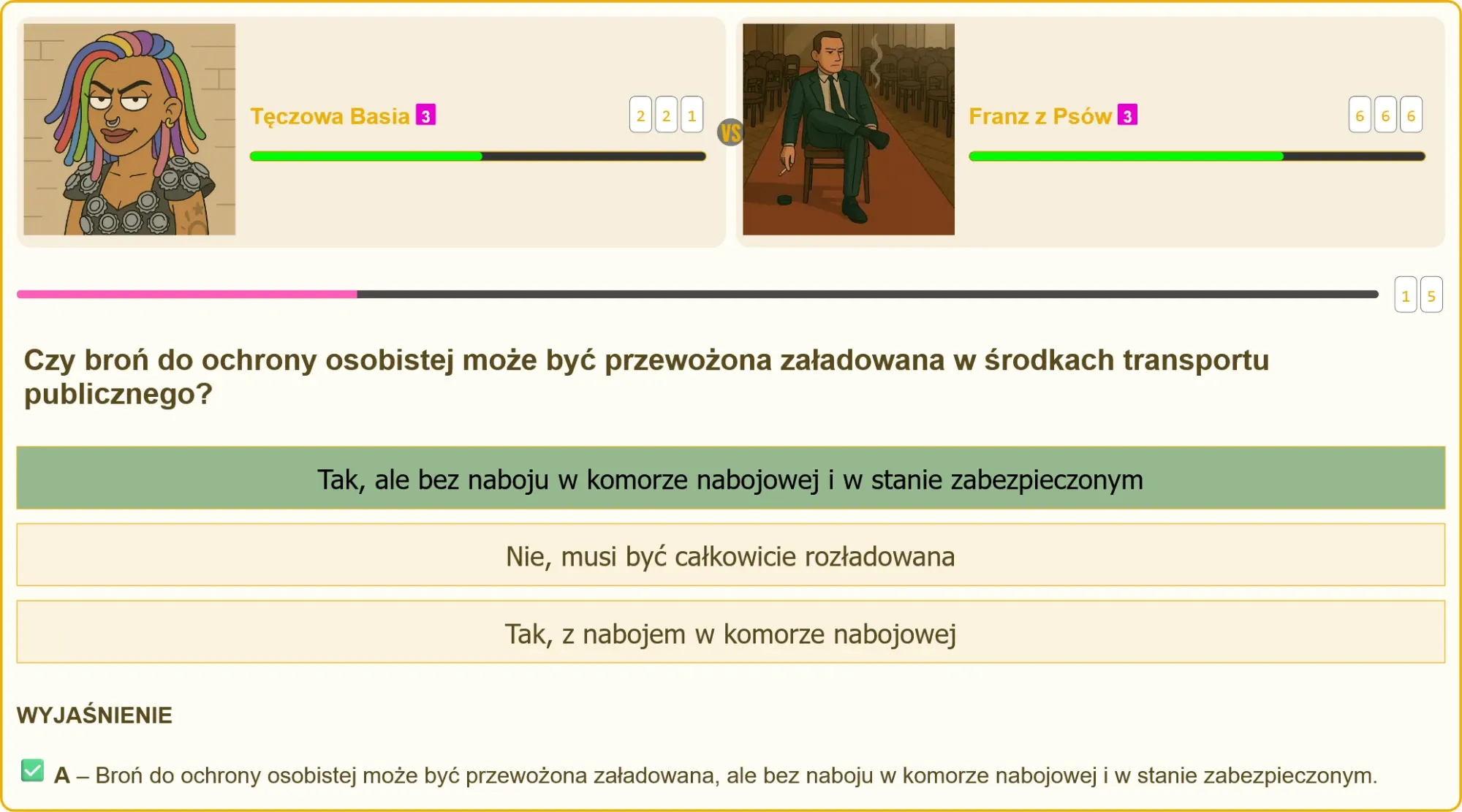 Przewóz broni w transporcie publicznym - ilustracja