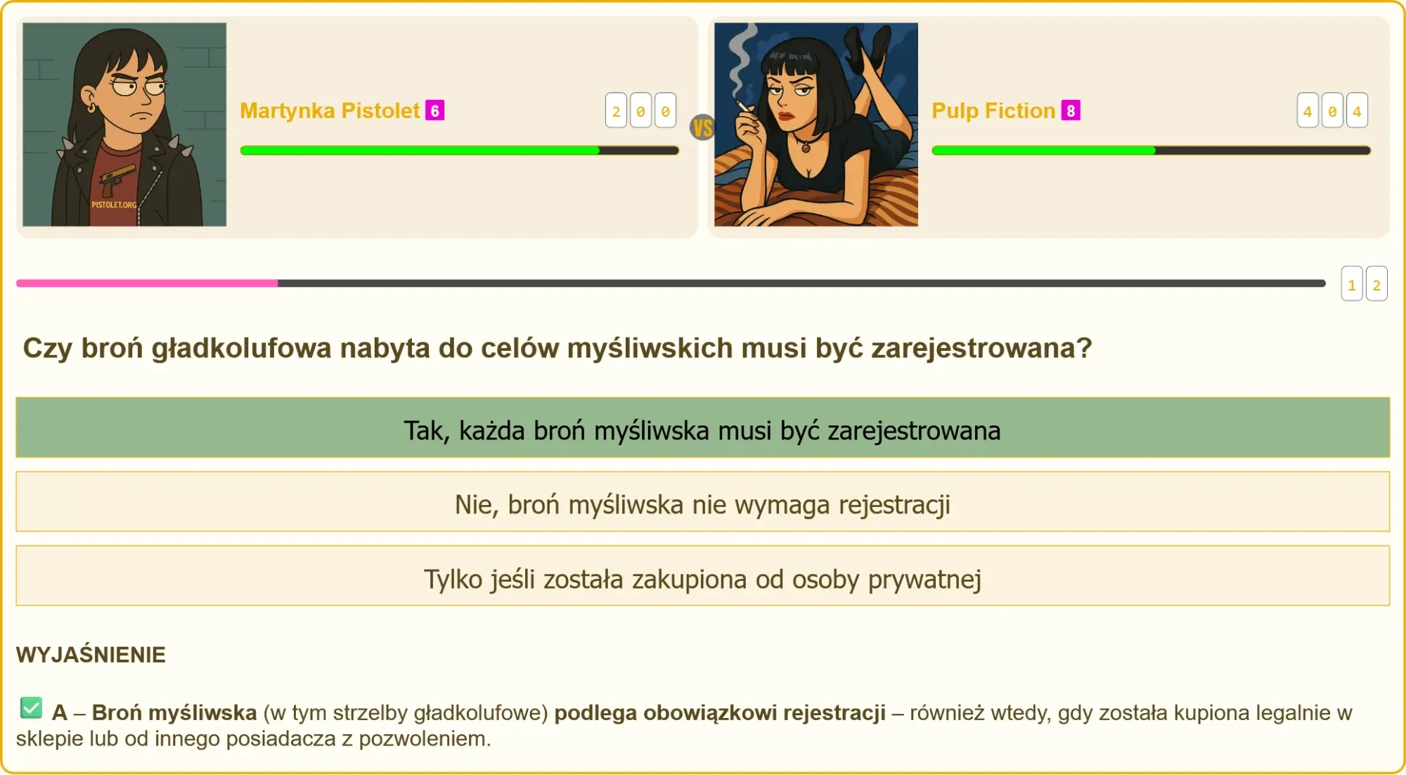 Broń myśliwska - czy wymaga rejestracji? Sprawdź odpowiedź w teście