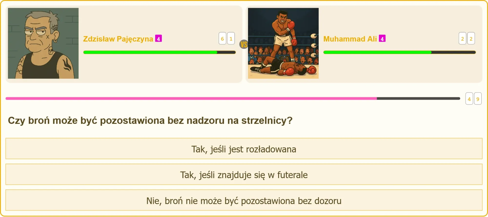 Pojedynek wiedzy na patent strzelecki - Zdzisław vs Muhammad Ali