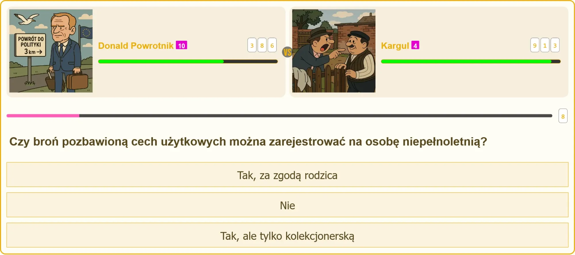 Pojedynek na patent strzelecki między Donaldem Powrotnikiem a Kargulem