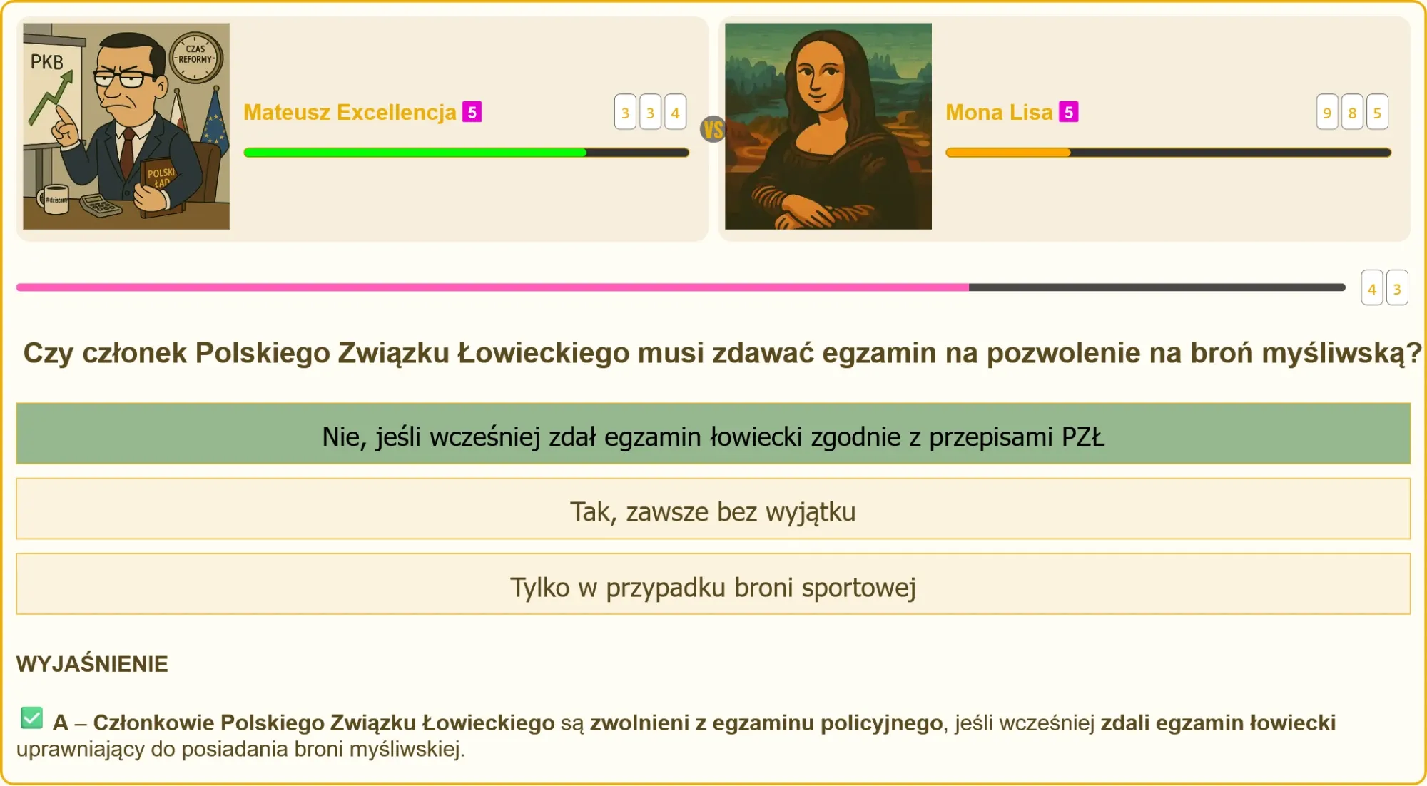 Egzamin na pozwolenie na broń - sala egzaminacyjna