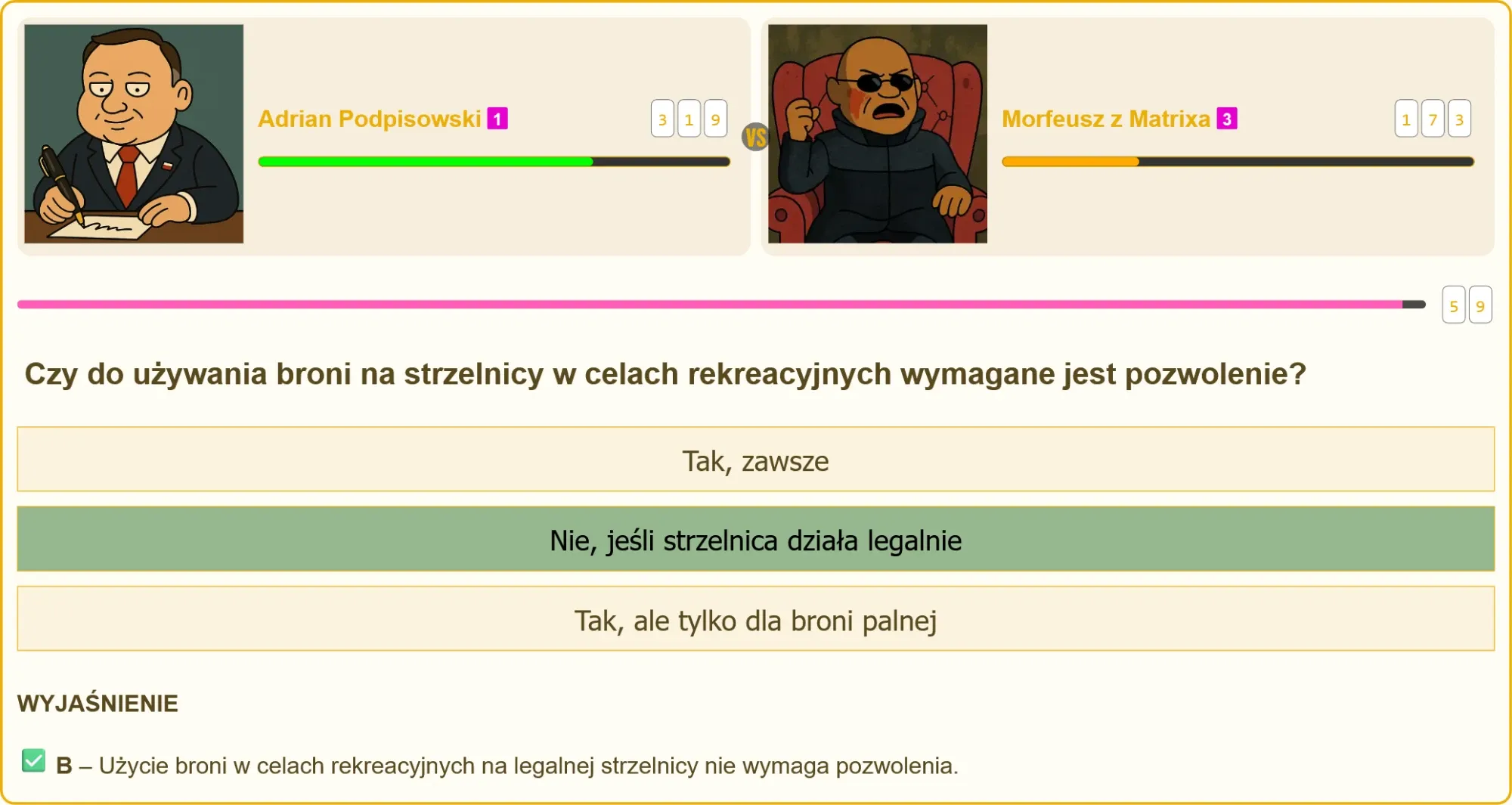 Test na patent strzelecki - pytanie o pozwolenie na strzelnicy