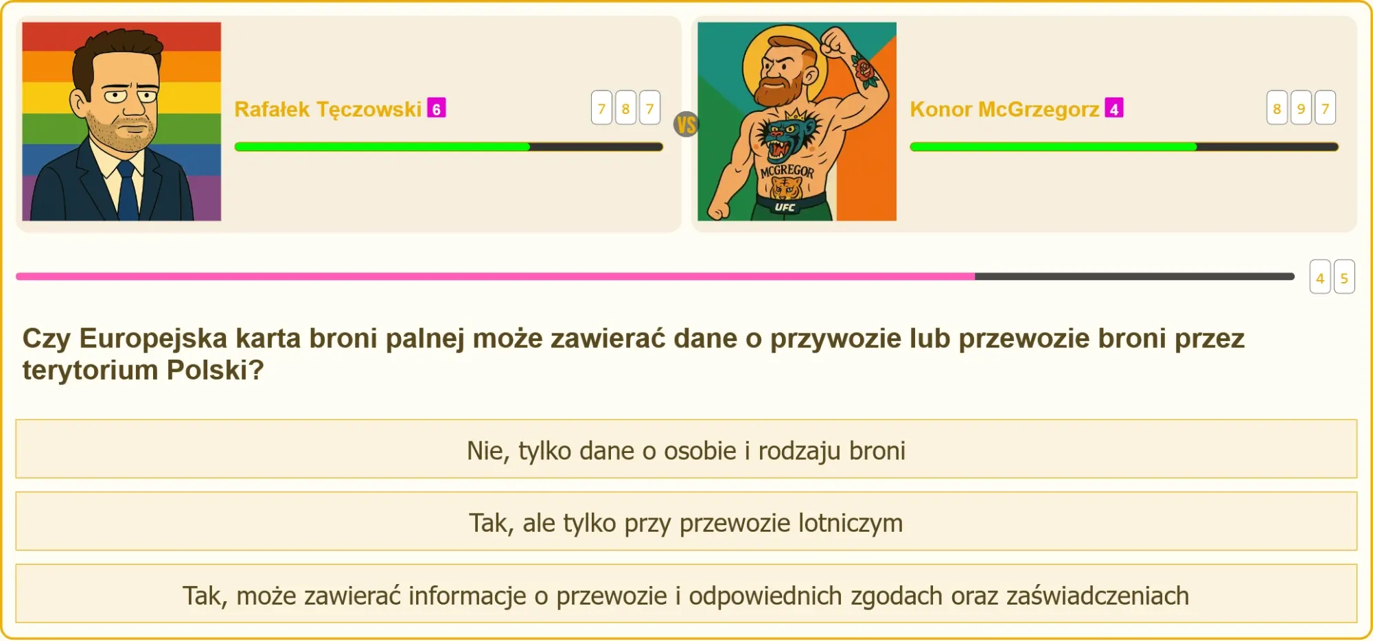 Europejska Karta Broni Palnej EKBP - czy zawiera dane o przewozie broni?