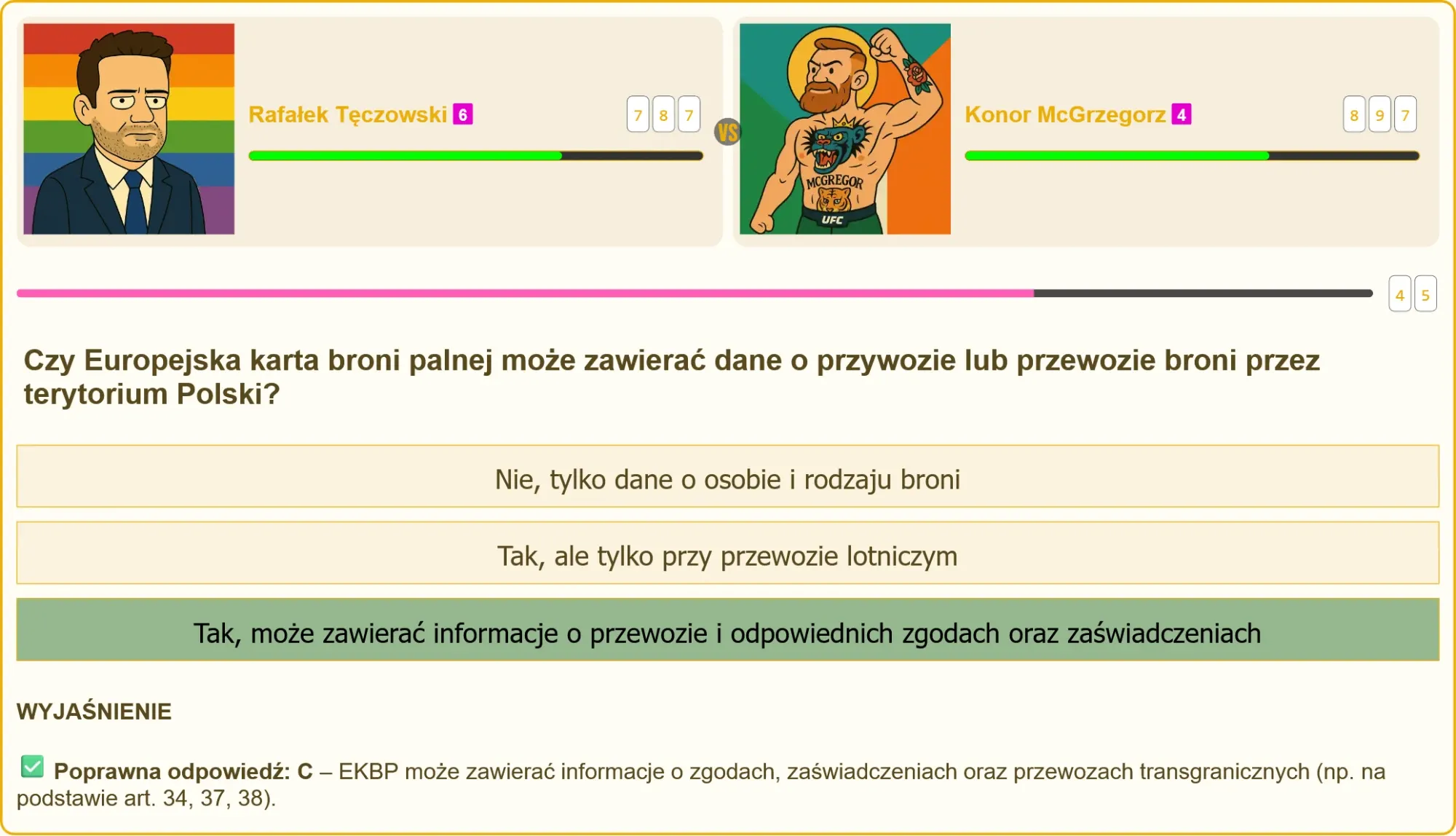Pojedynek wiedzy na patent strzelecki - Rafałek Tęczowski vs Konor McGrzegorz