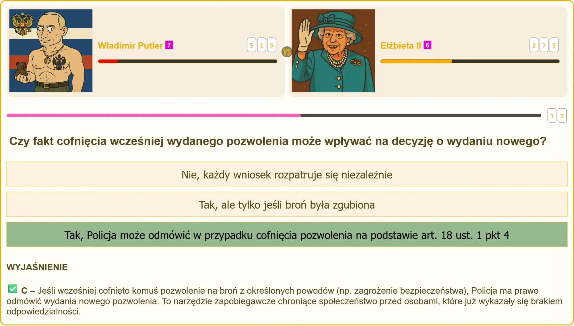 Test na patent strzelecki – pytanie o cofnięcie pozwolenia na broń