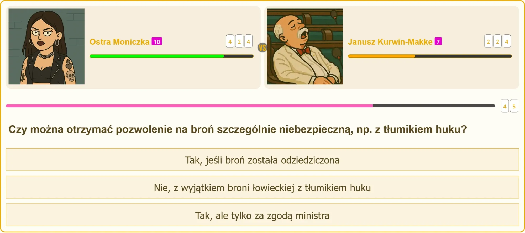 Pojedynek na patent strzelecki – Ostra Moniczka vs Janusz Kurwin-Makke