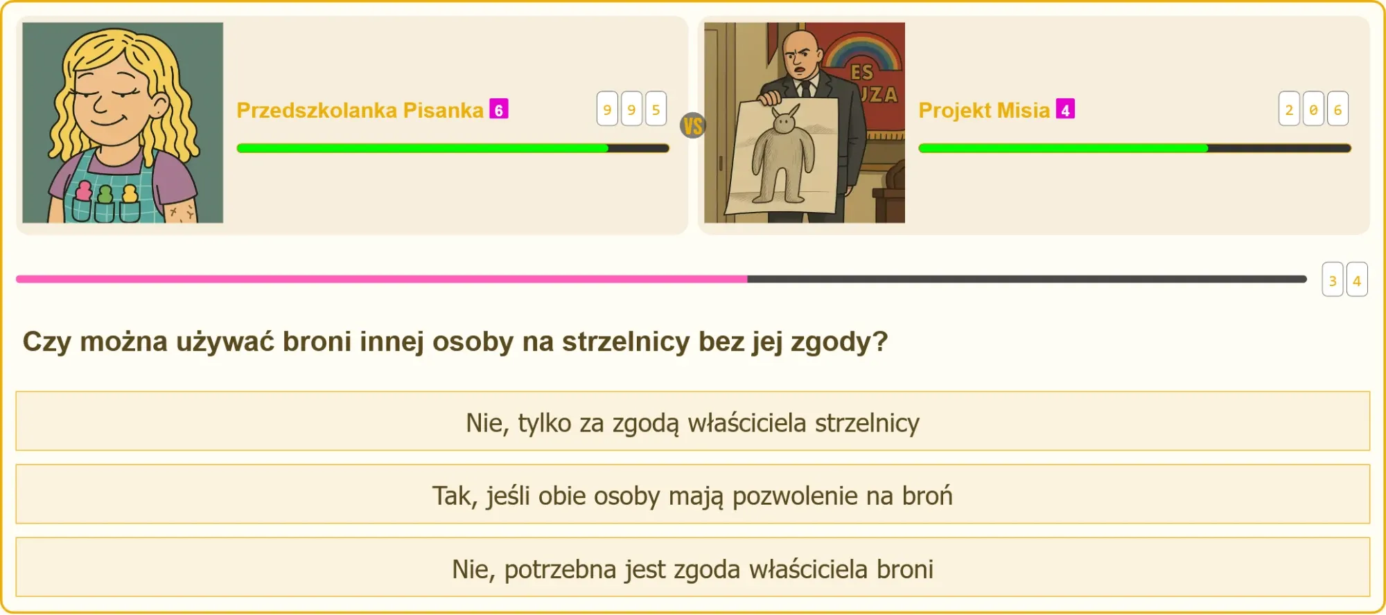 Pojedynek na strzelnicy - kto wygra?