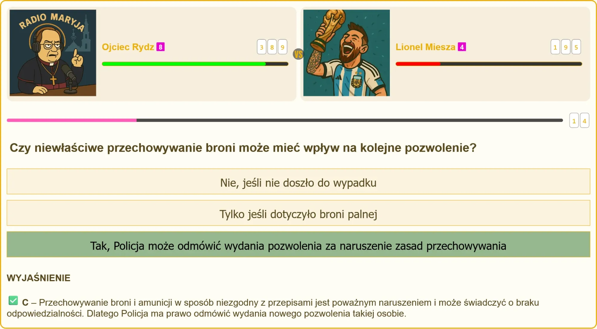 Policja sprawdzająca dokumenty związane z pozwoleniem na broń