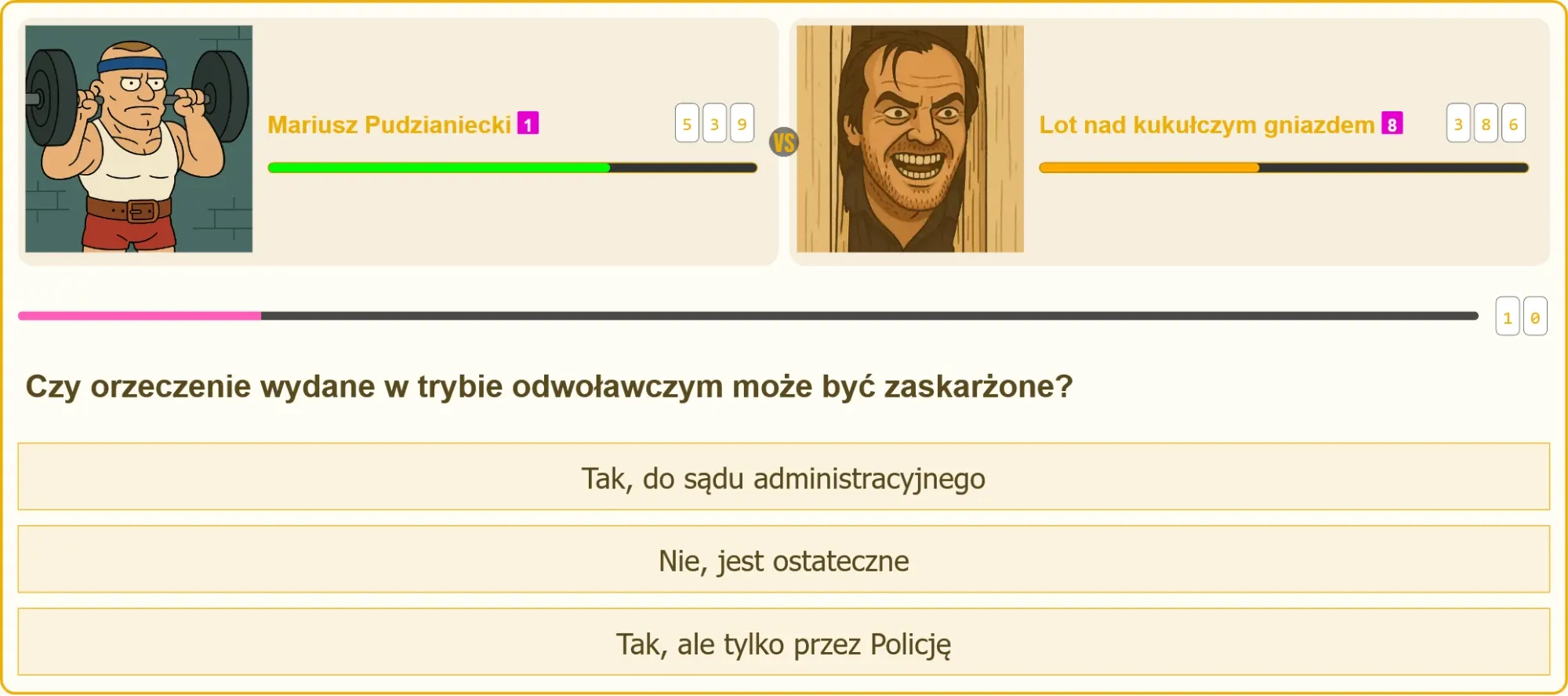 Pytanie testowe na patent strzelecki – czy orzeczenie odwoławcze można zaskarżyć?