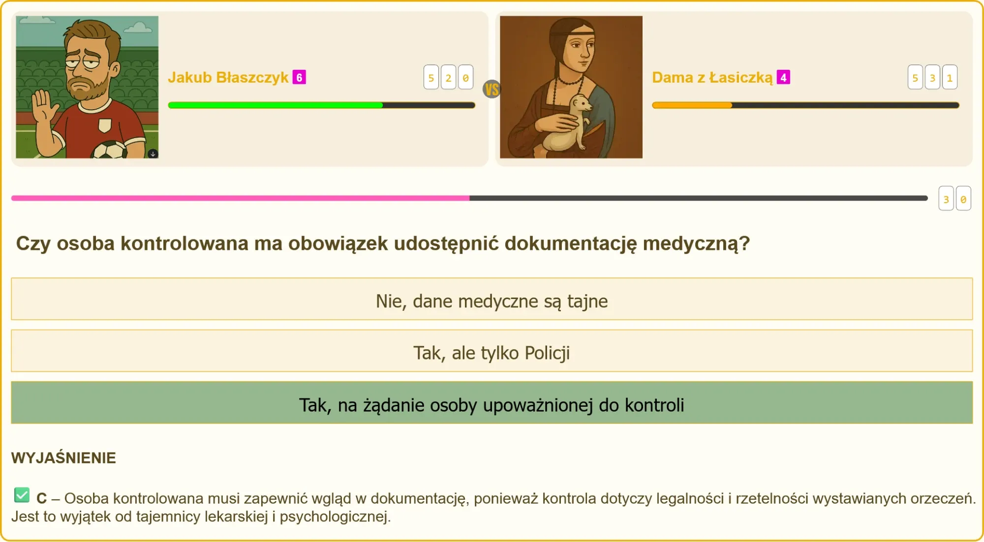 Kontrola dokumentacji medycznej przy patencie strzeleckim