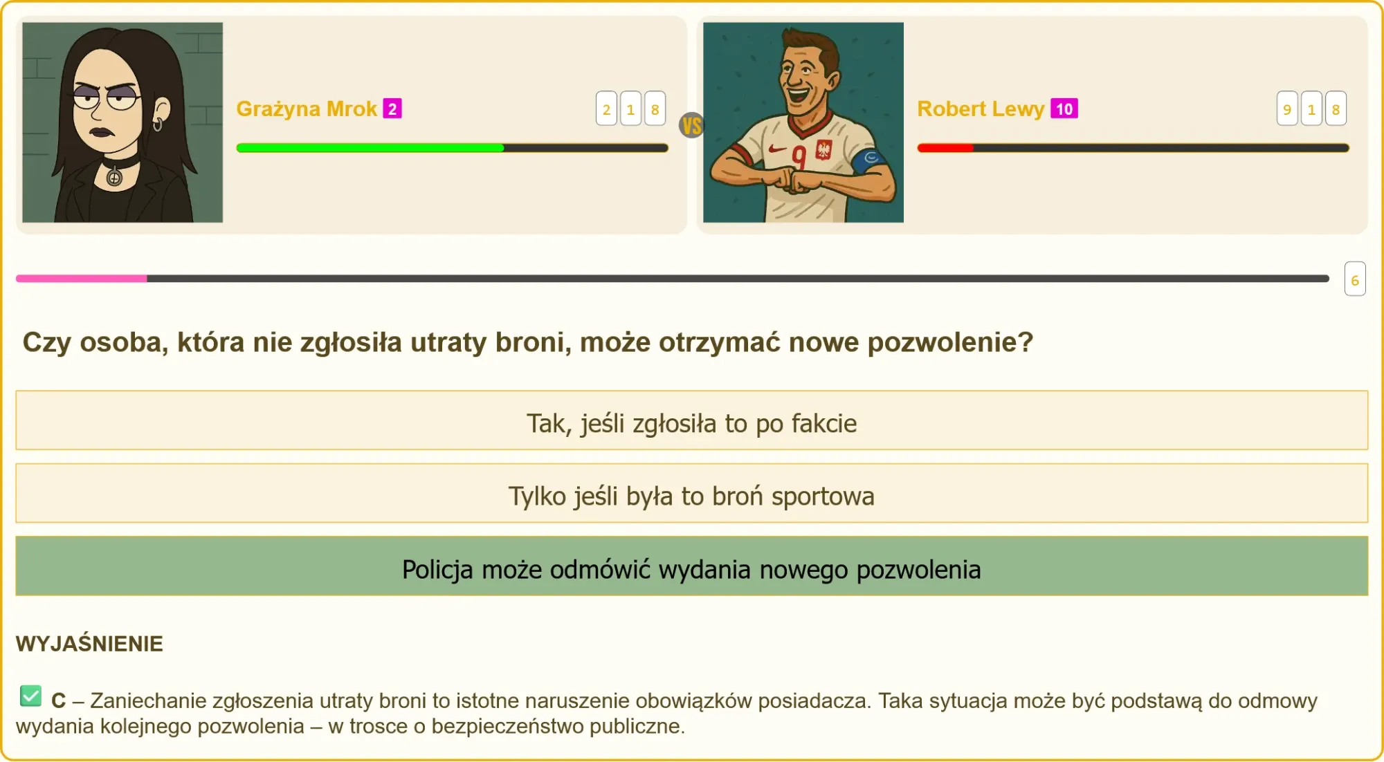 Pojedynek na egzaminie na patent strzelecki - Grażyna Mrok vs Robert Lewy