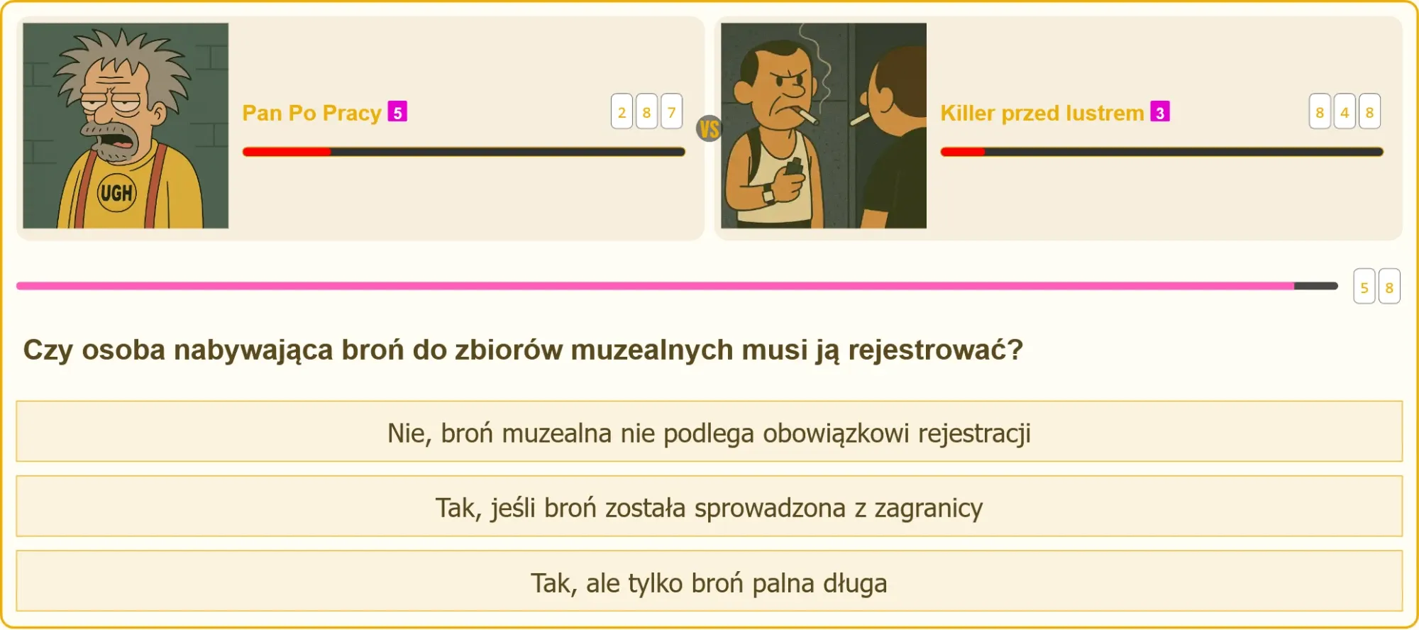 Broń muzealna w gablotce