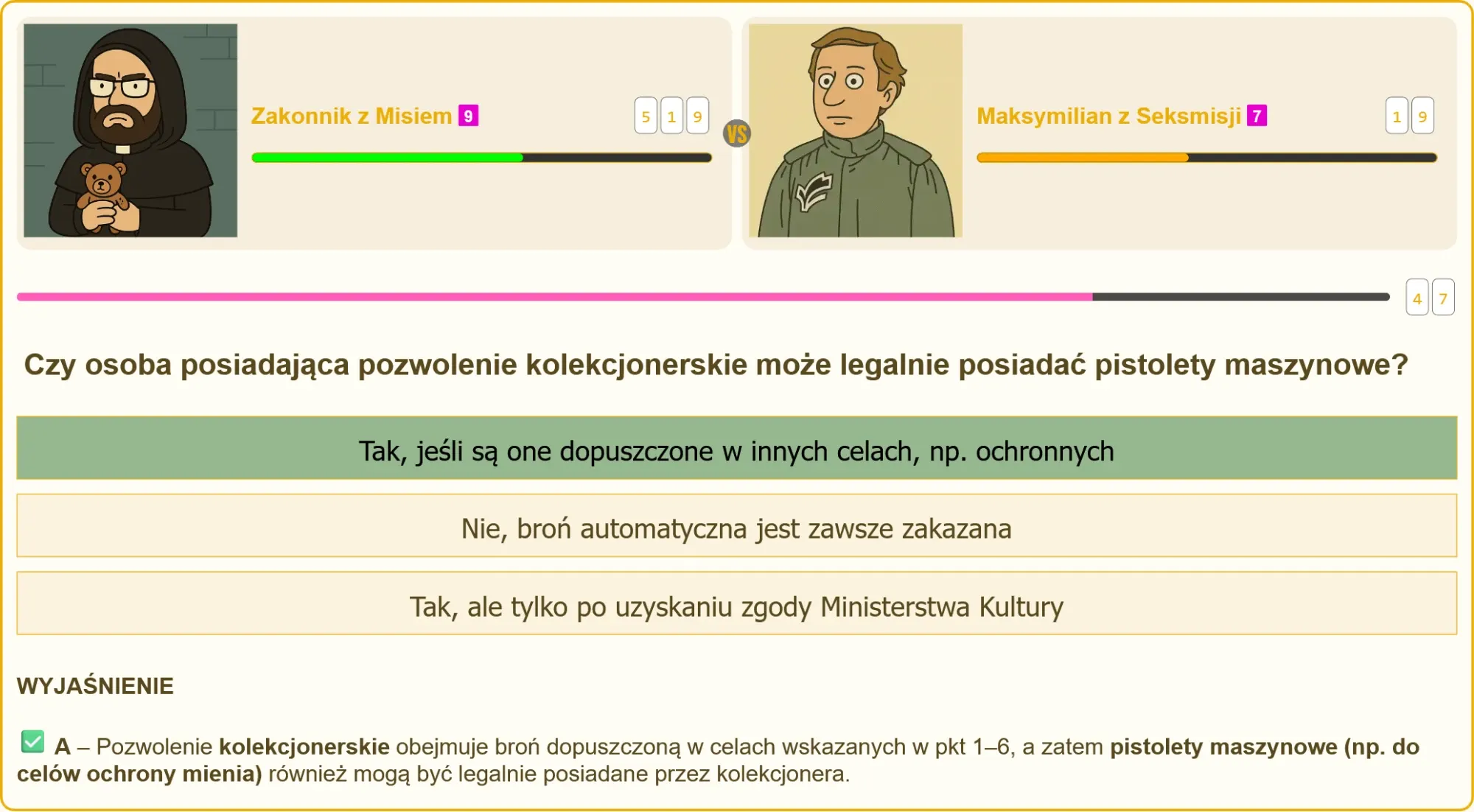 Egzamin na patent strzelecki – pytanie o broń automatyczną