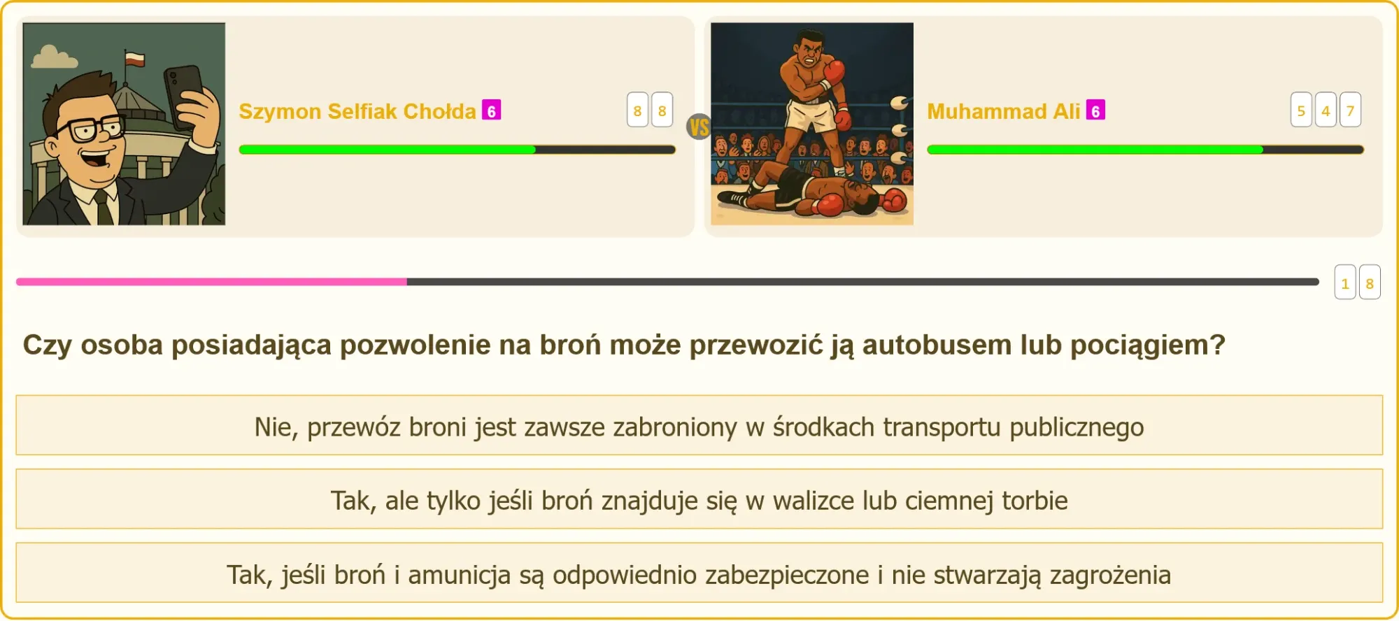 Czy można przewozić broń w autobusie - pytanie testowe na patent strzelecki