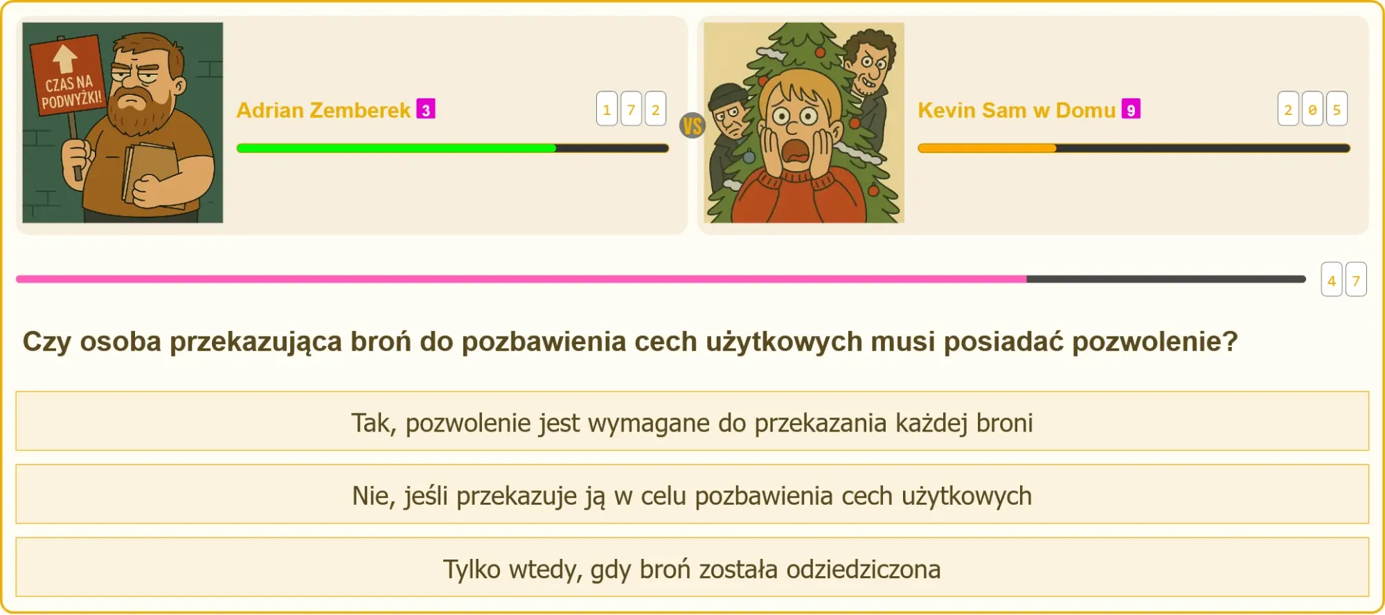Adrian Zemberek vs Kevin Sam w Domu - pojedynek na patent strzelecki