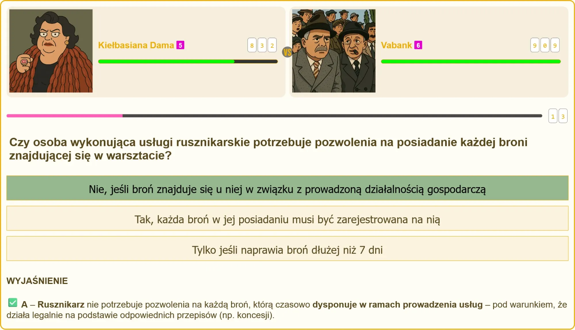Rusznikarz pracujący nad bronią w warsztacie