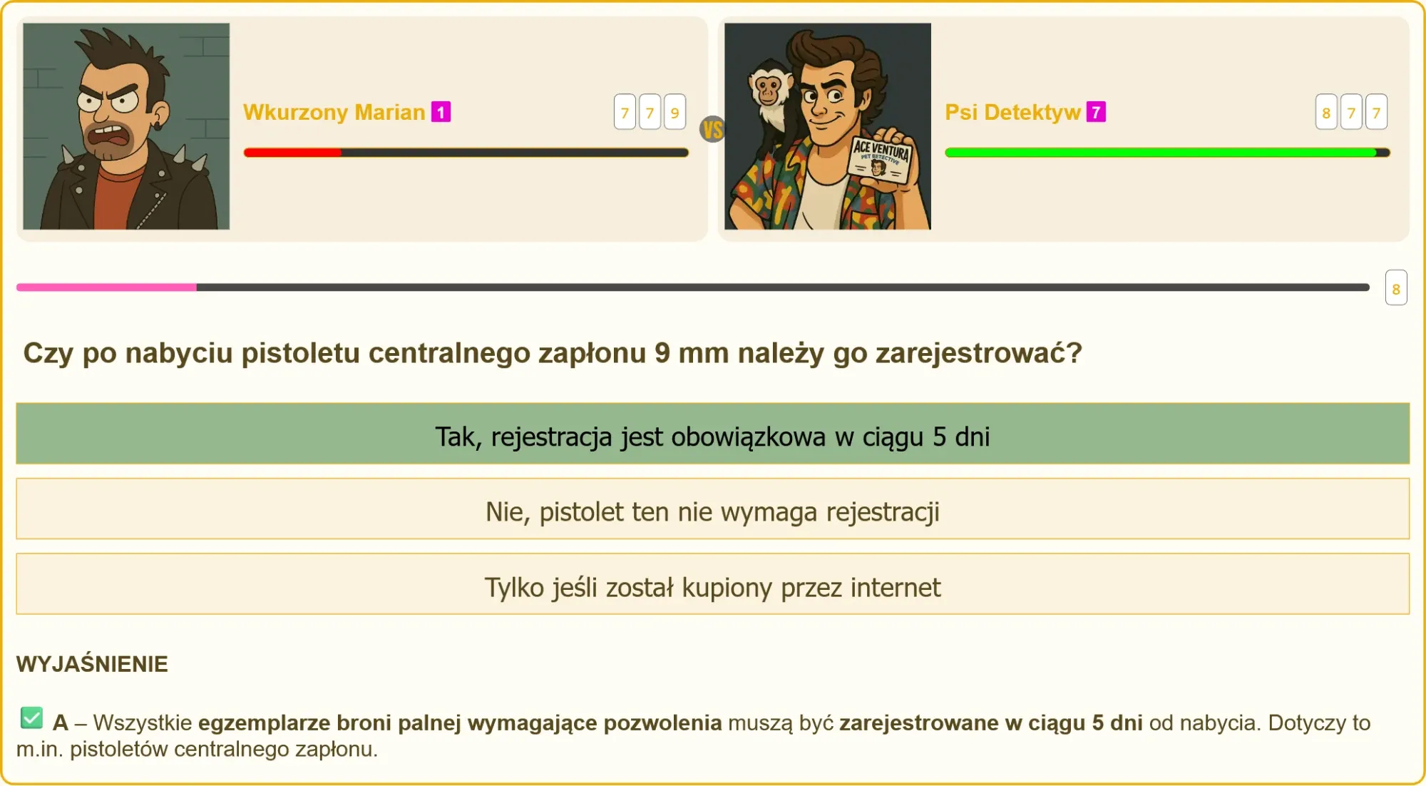 Psi Detektyw kontra Wkurzony Marian – pojedynek na testy patent strzelecki