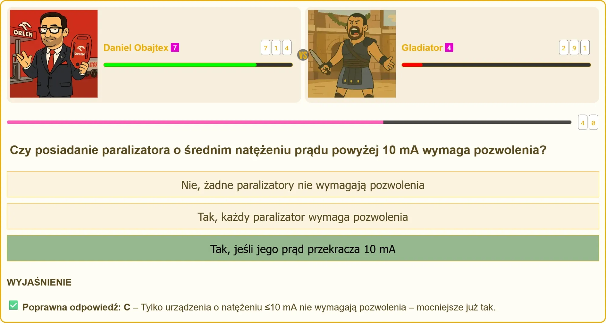 Paralizator elektryczny - czy wymaga pozwolenia?