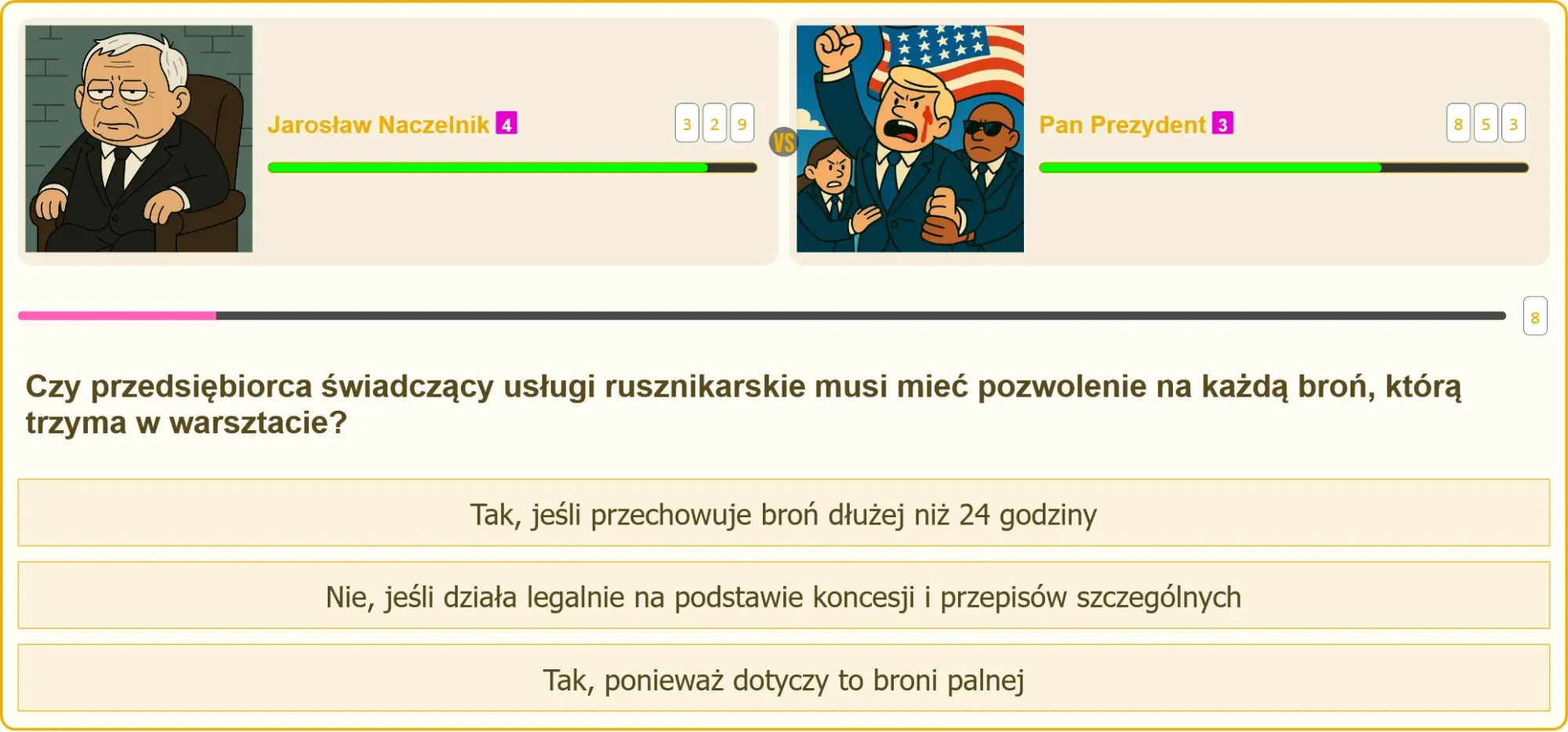Pojedynek na patent strzelecki - Jarosław Naczelnik vs Pan Prezydent