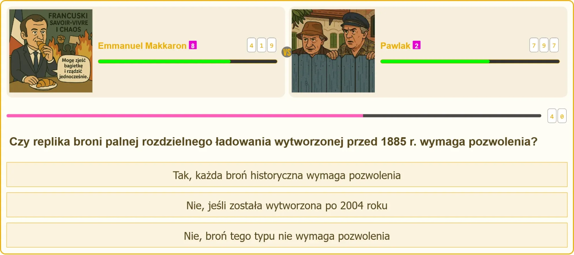 Pojedynek strzelecki Emmanuel Makkaron vs Pawlak