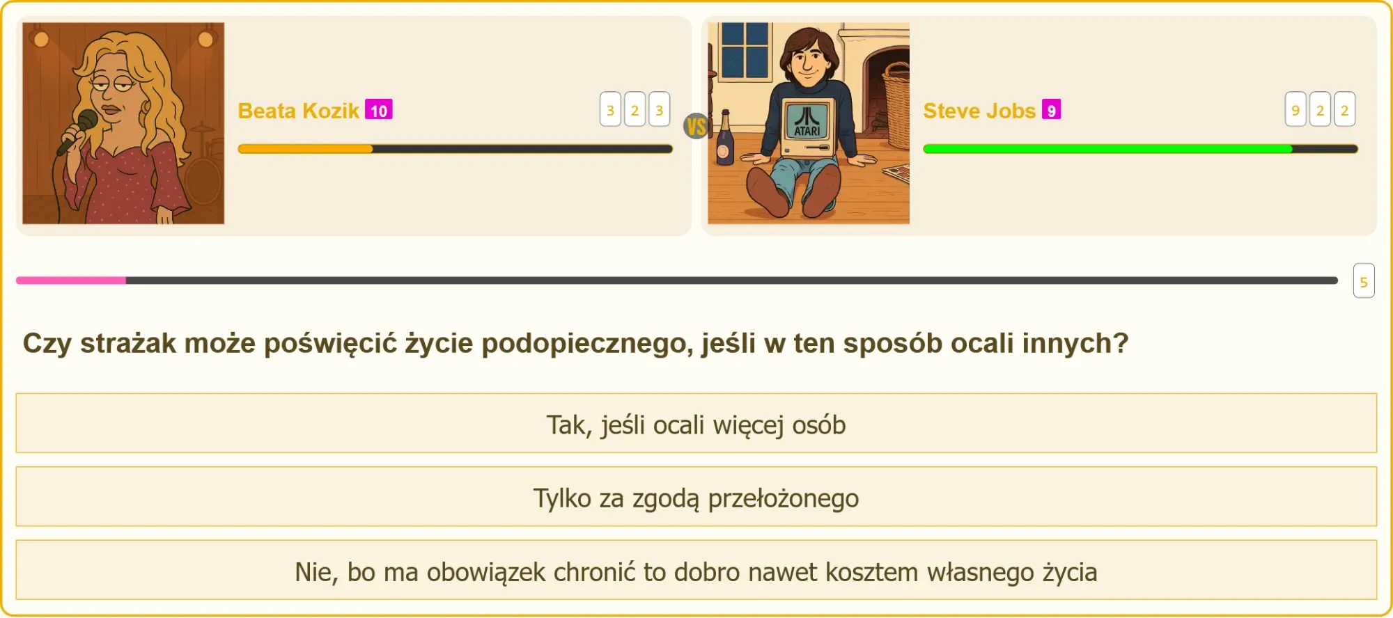 Strażak ratujący dziecko - ilustracja do pytania testowego na patent strzelecki