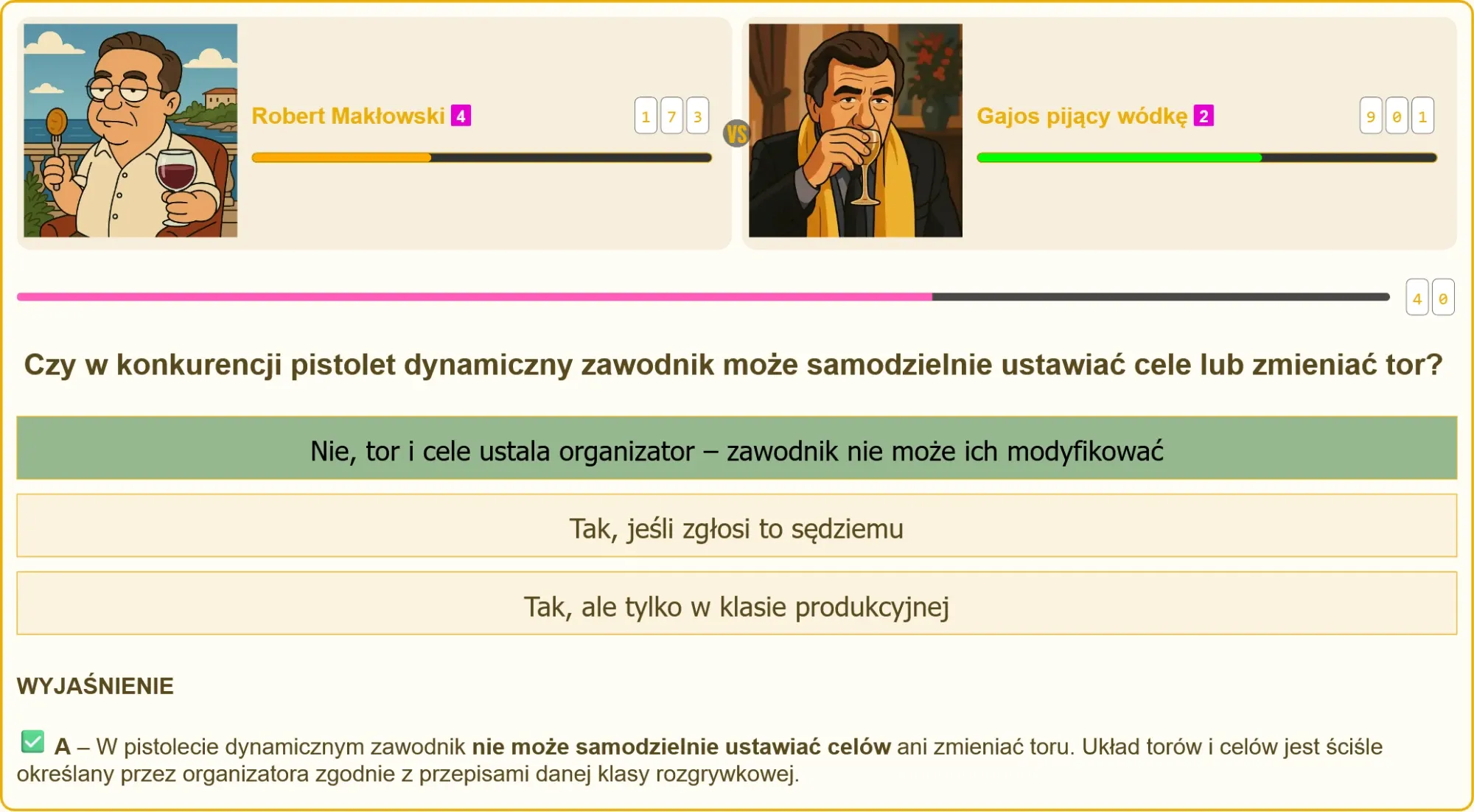 Schemat ustawienia celów na strzelnicy