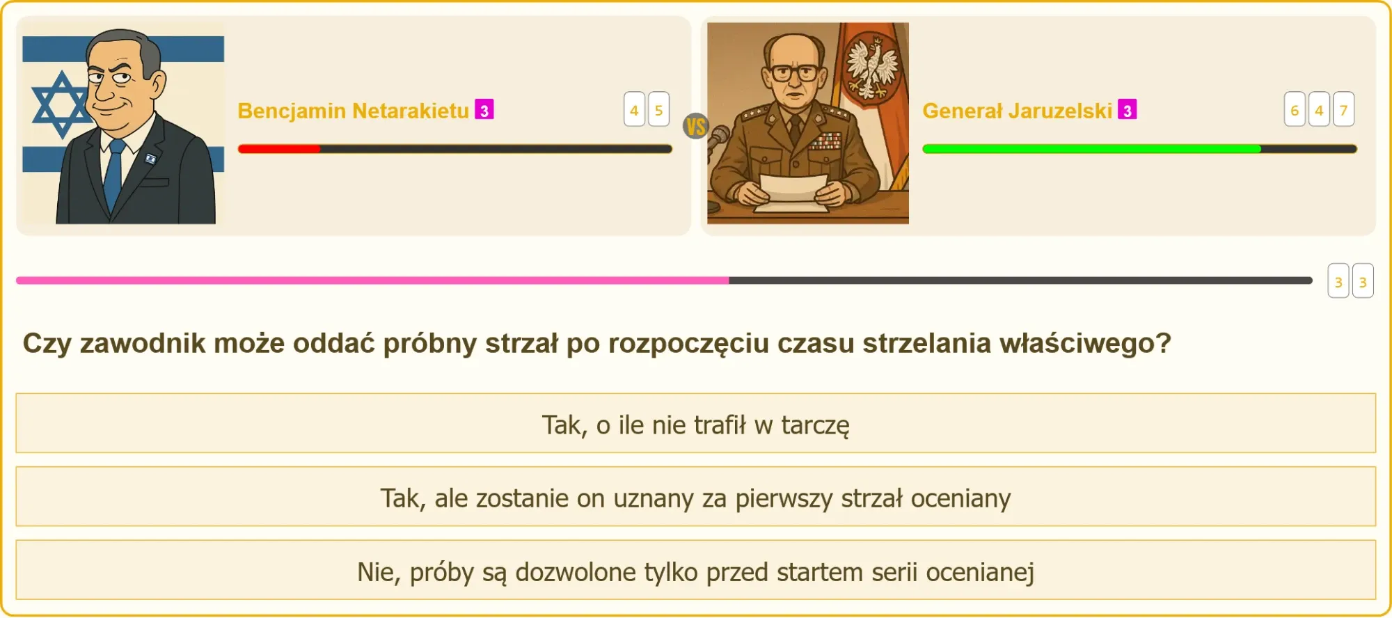 Zawodnik na strzelnicy oddający strzał